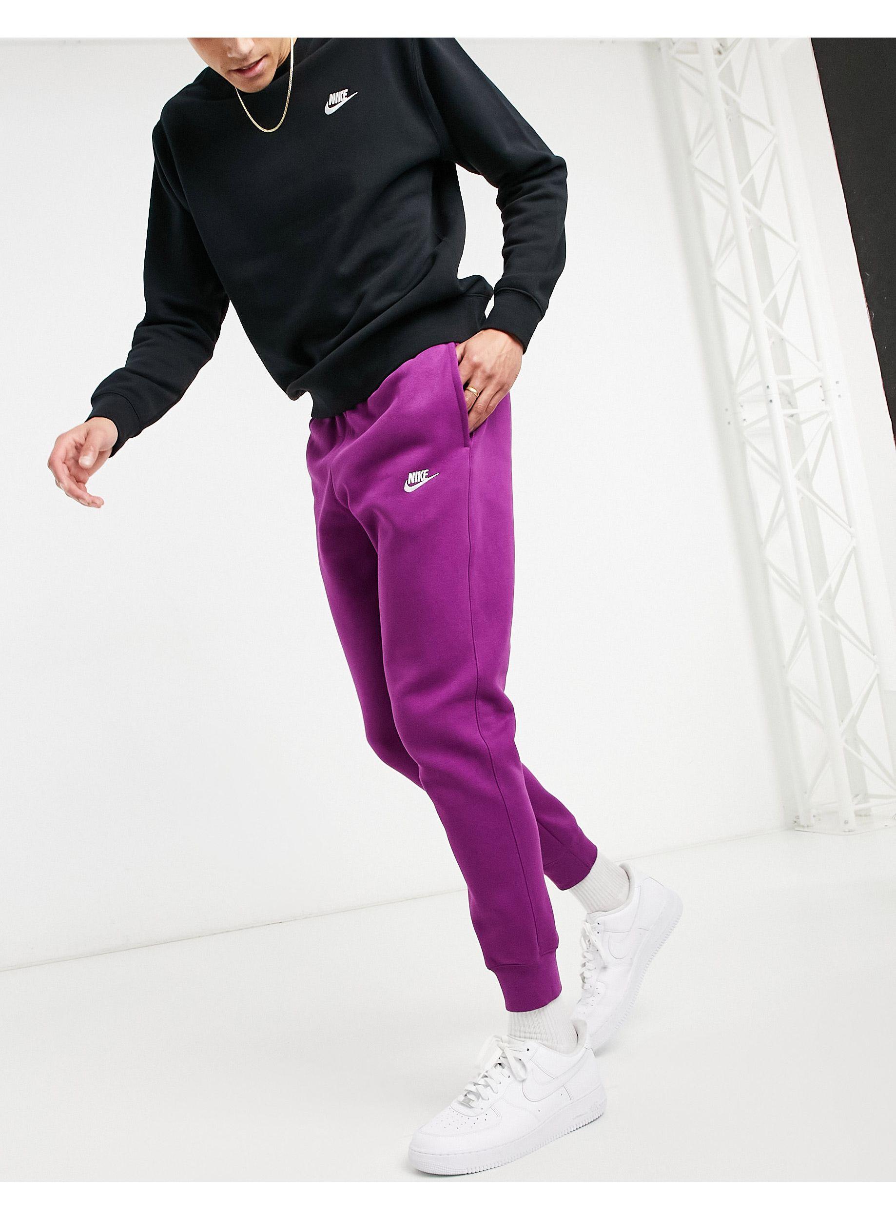 Nike Tall Club Cuffed joggers in Purple for Men - Lyst