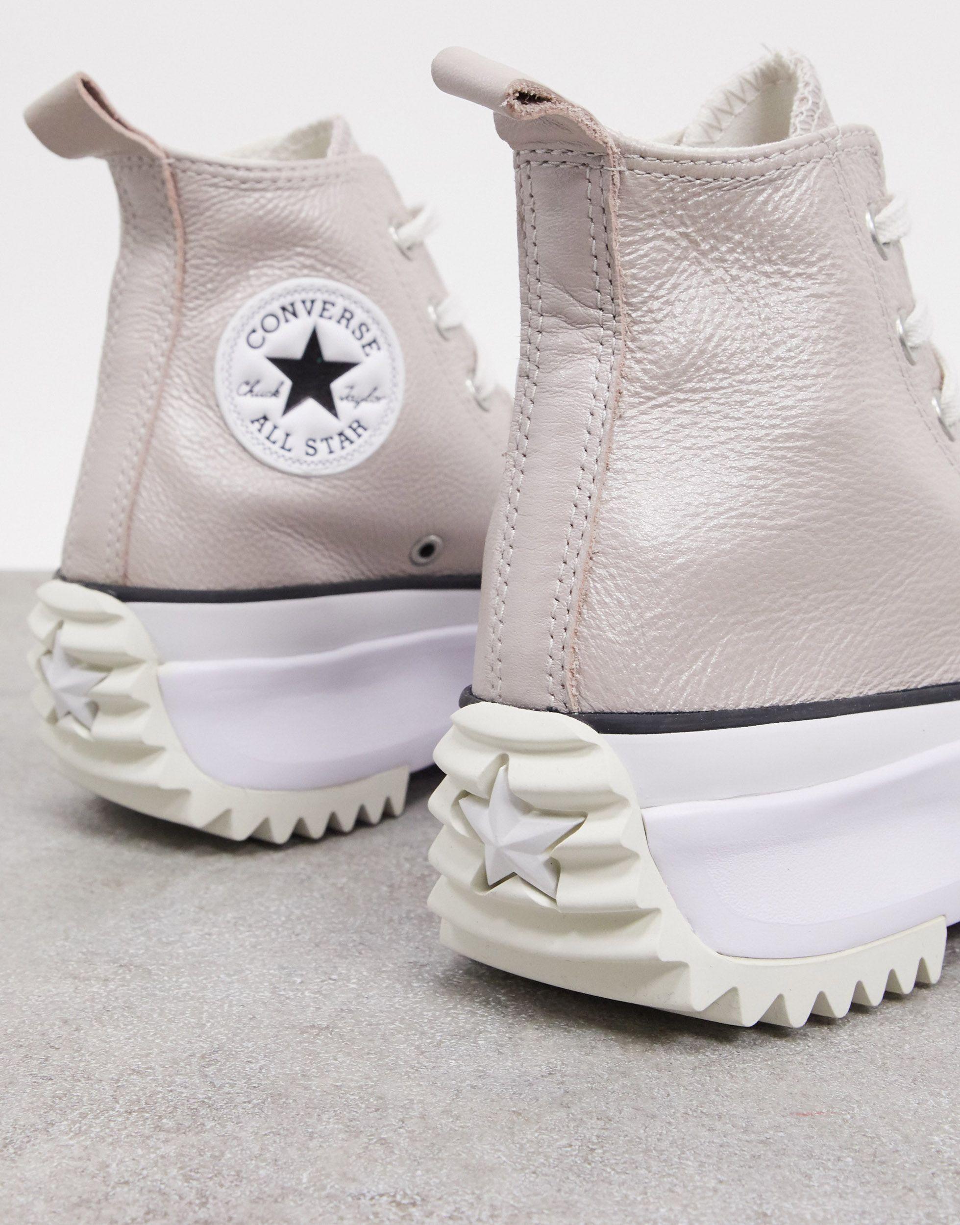 converse run star hike high concrete heat white