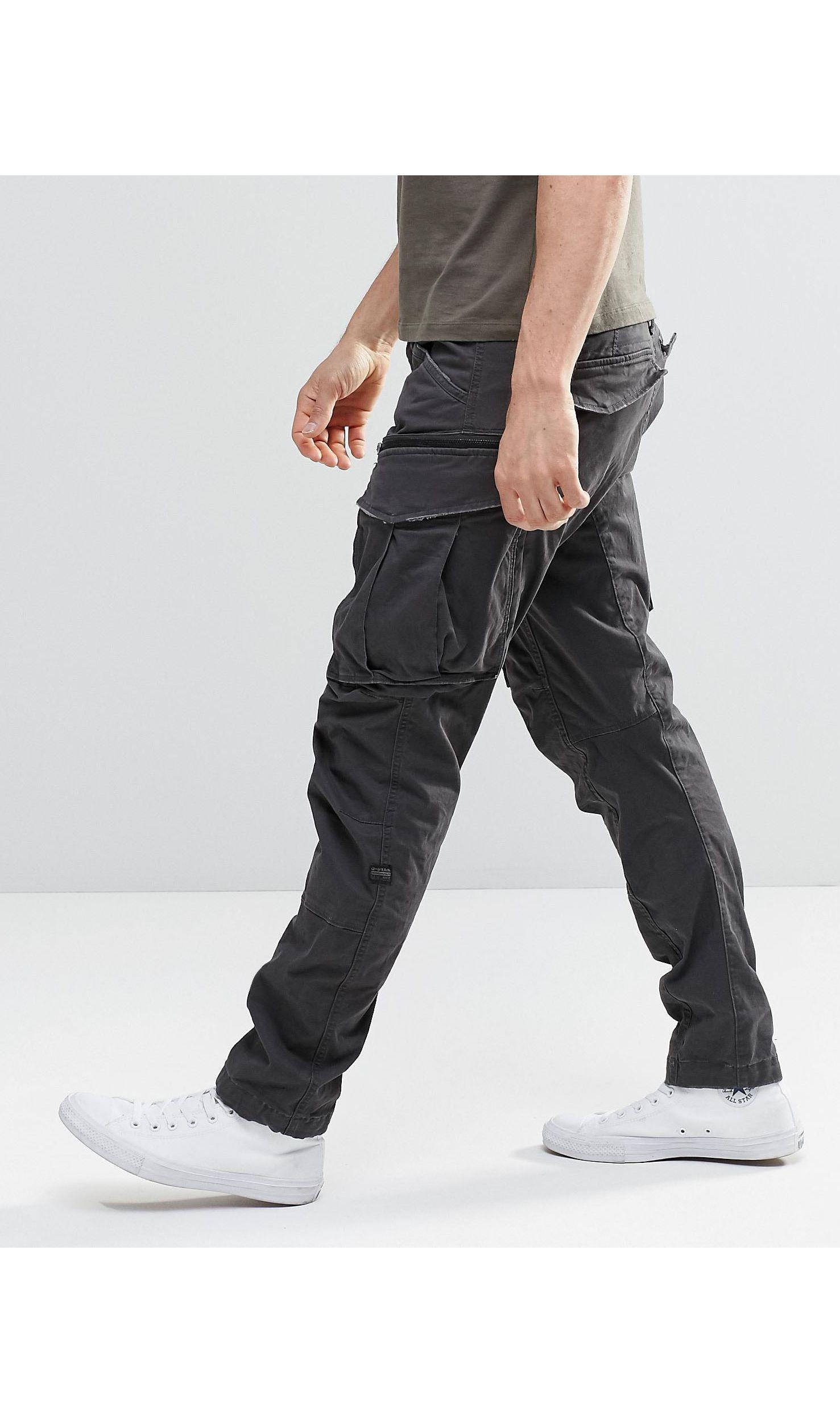 G-Star RAW Cotton Rovic Zip Cargo Pants 3d Tapered in Black for Men | Lyst