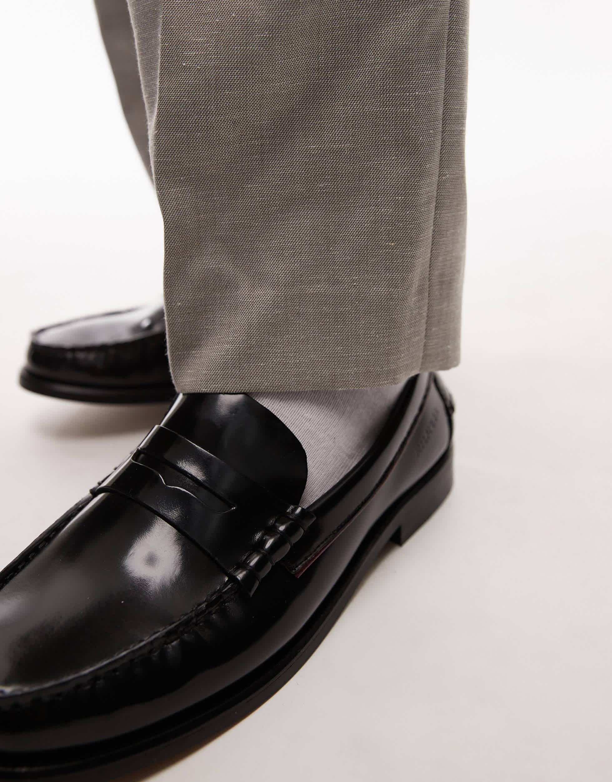 Tommy Hilfiger Classic Leather Loafers in Black for Men | Lyst