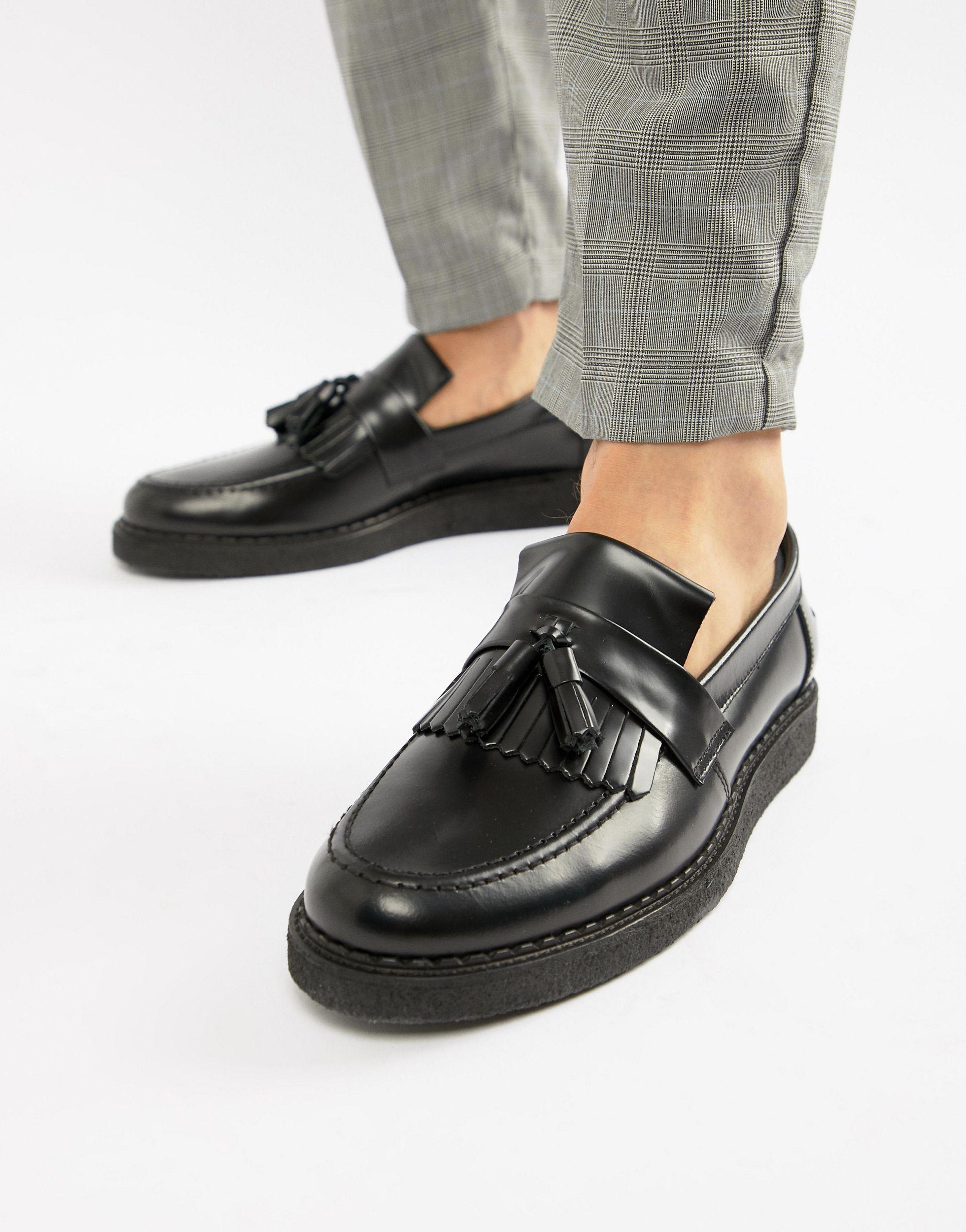 George Cox - Mocassini neriFred Perry in Pelle da Uomo colore Nero | Lyst