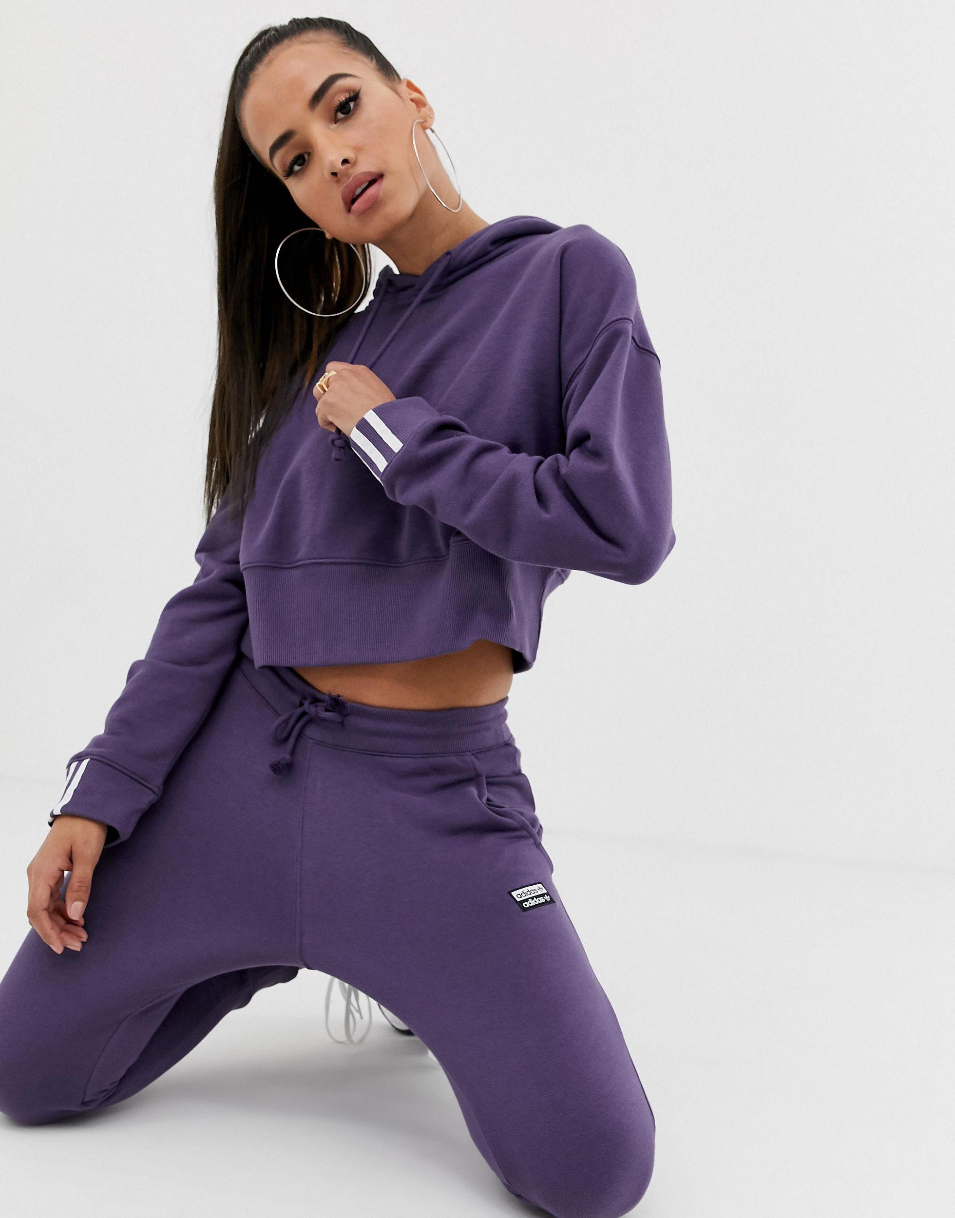 adidas Originals Ryv Cuffed jogger in Purple - Lyst