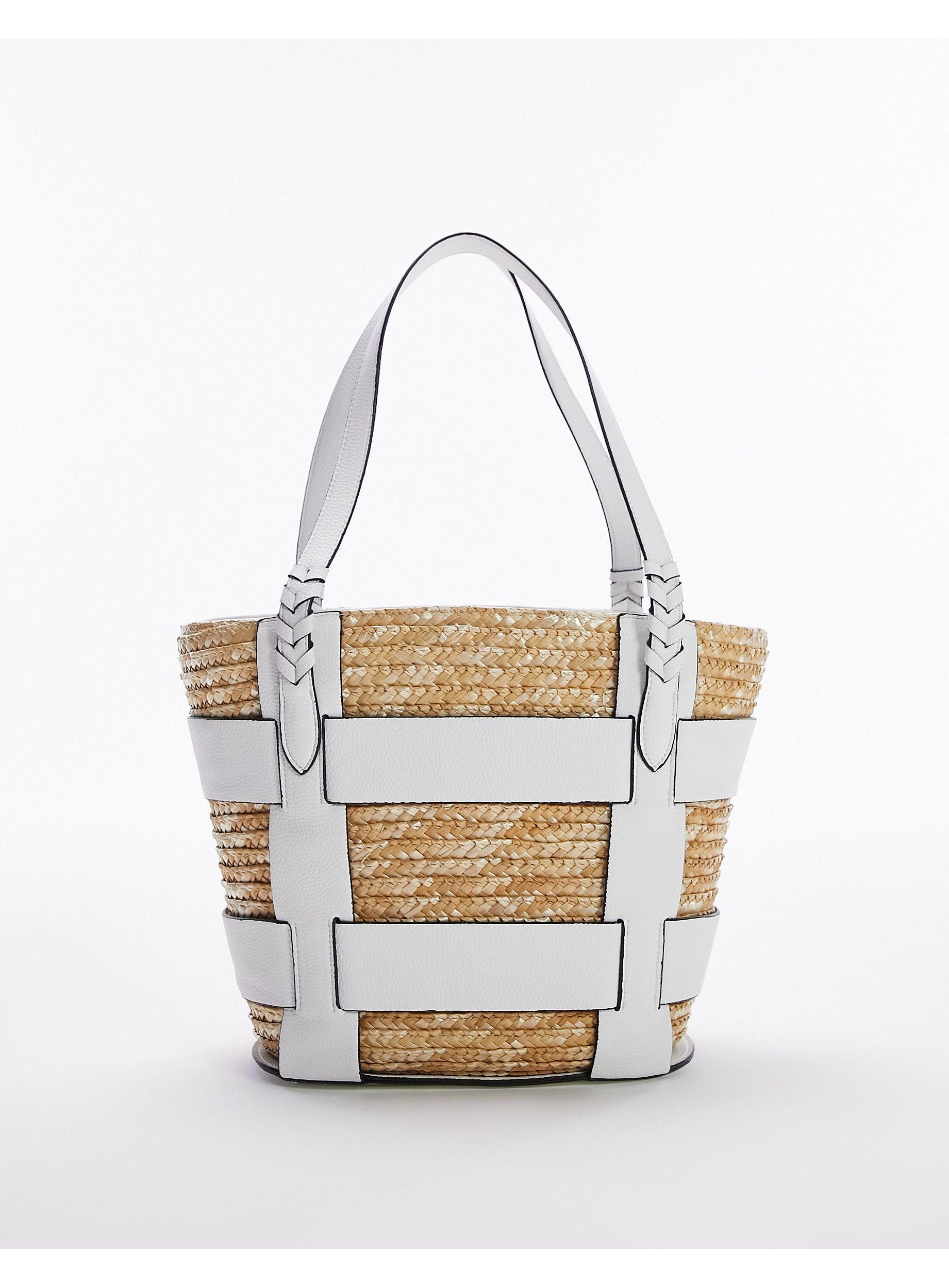 TOPSHOP Judy Large Crochet Bag in White | Lyst
