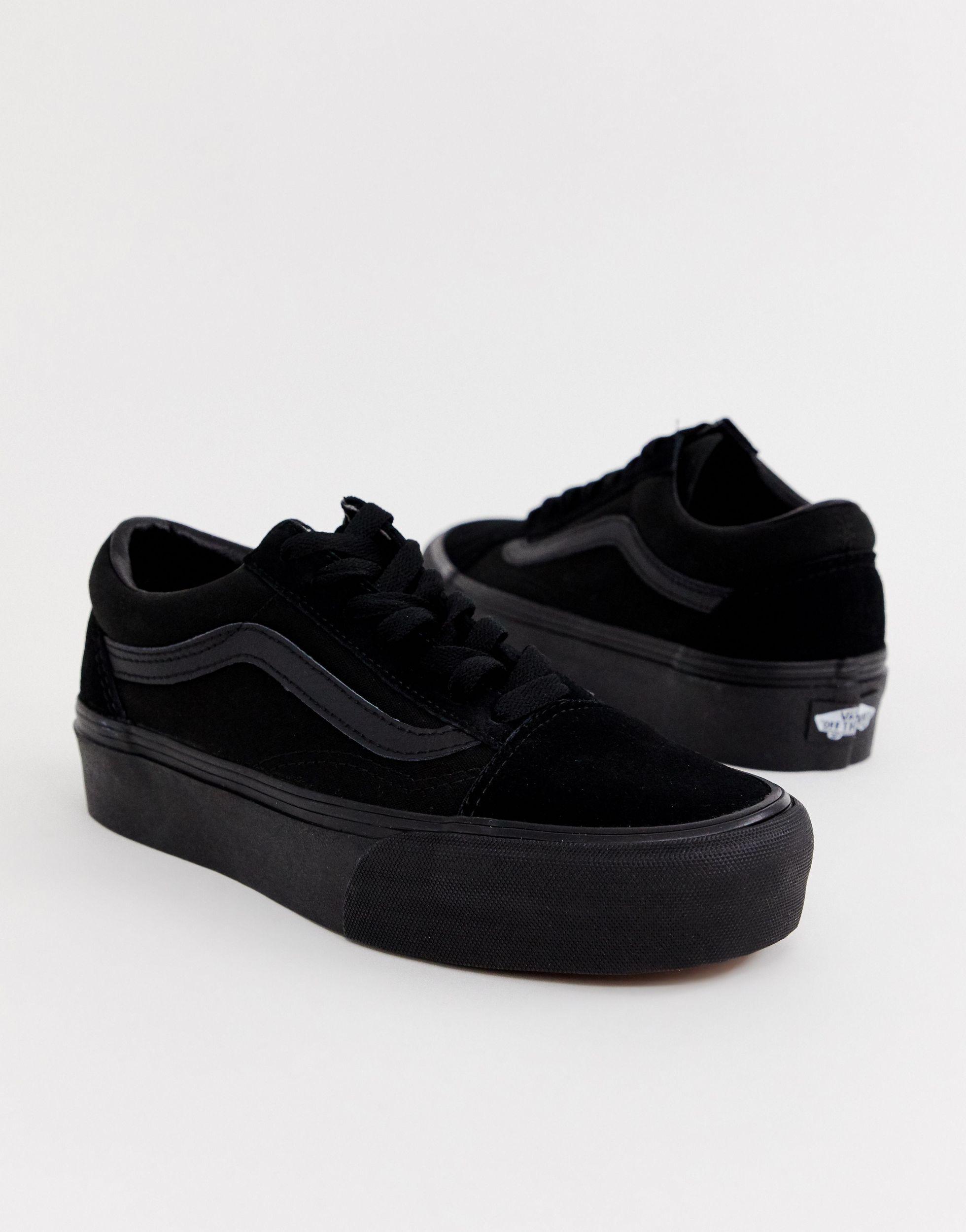 Vans Old Skool Trainers in Black | Lyst