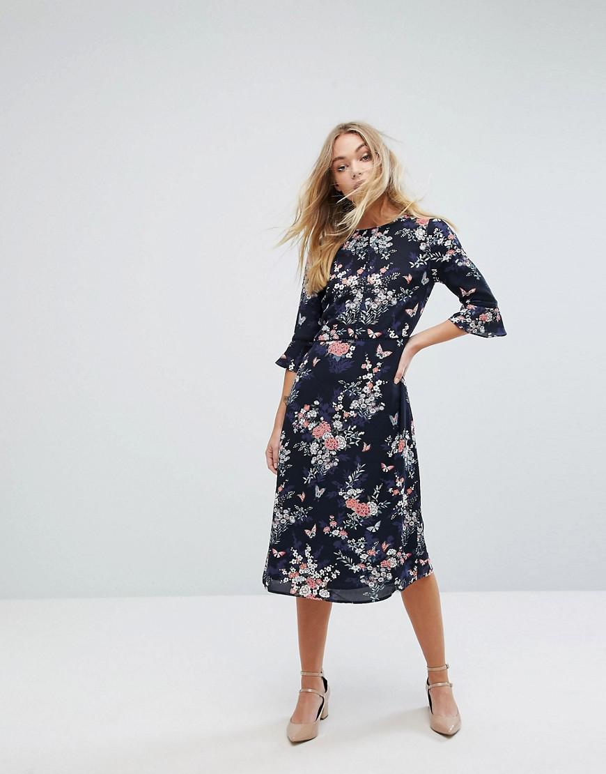 oasis navy floral dress