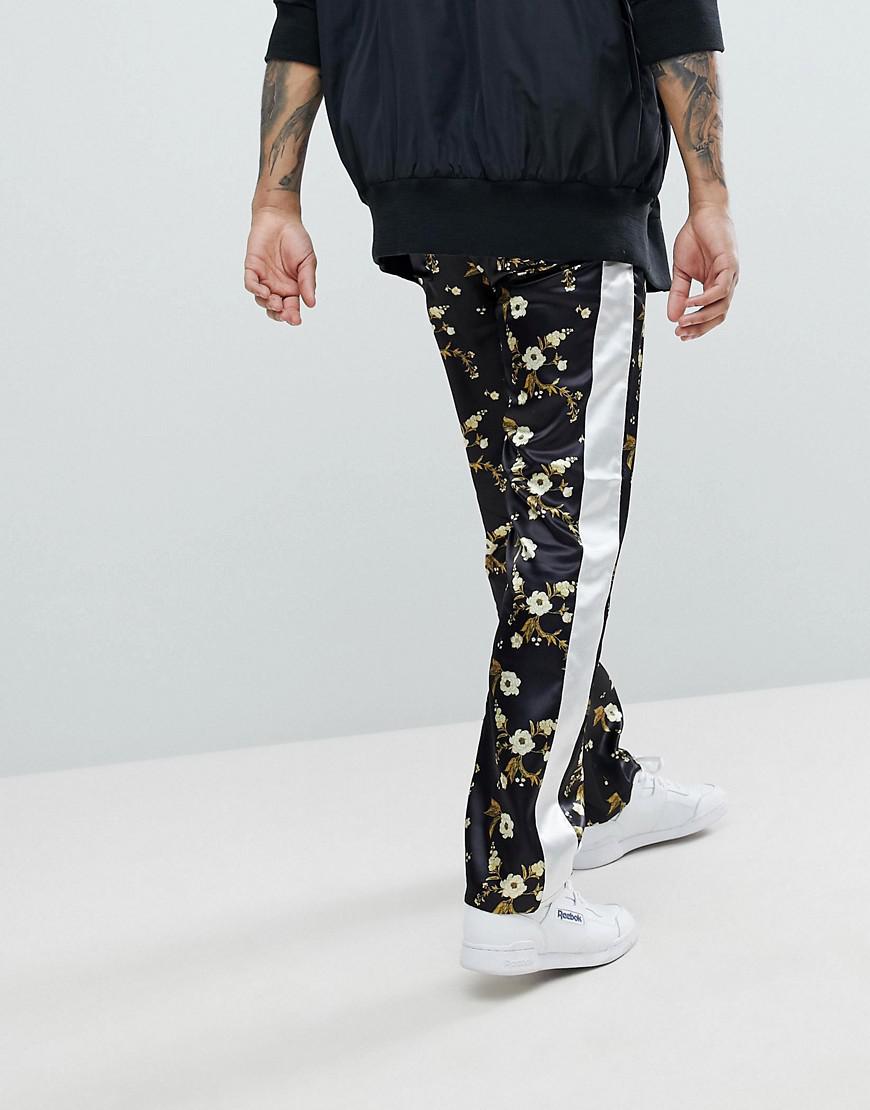 Pantalon en satin à imprimé fleuri style japonais ASOS pour homme en  coloris Noir | Lyst