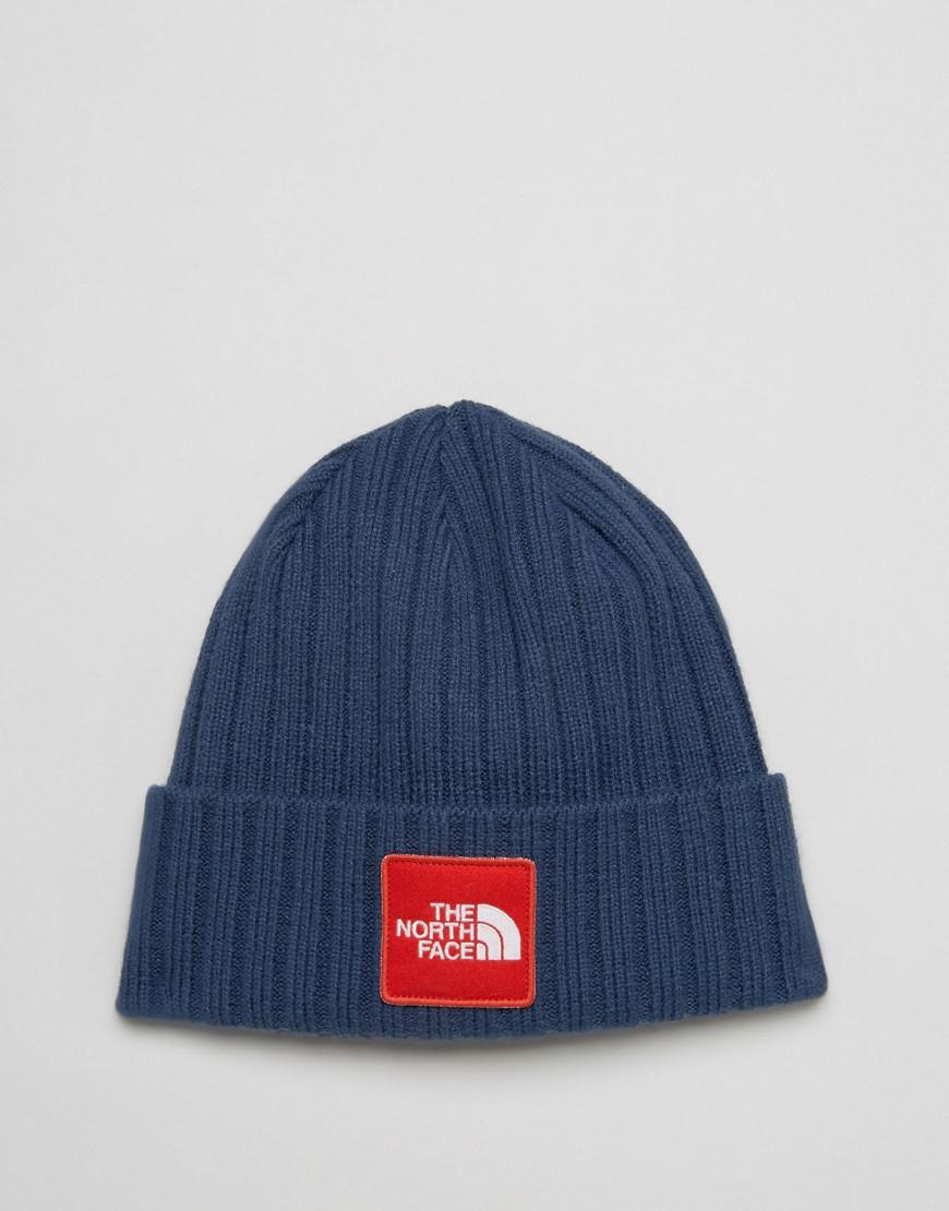 tnf logo boxed cuffed beanie