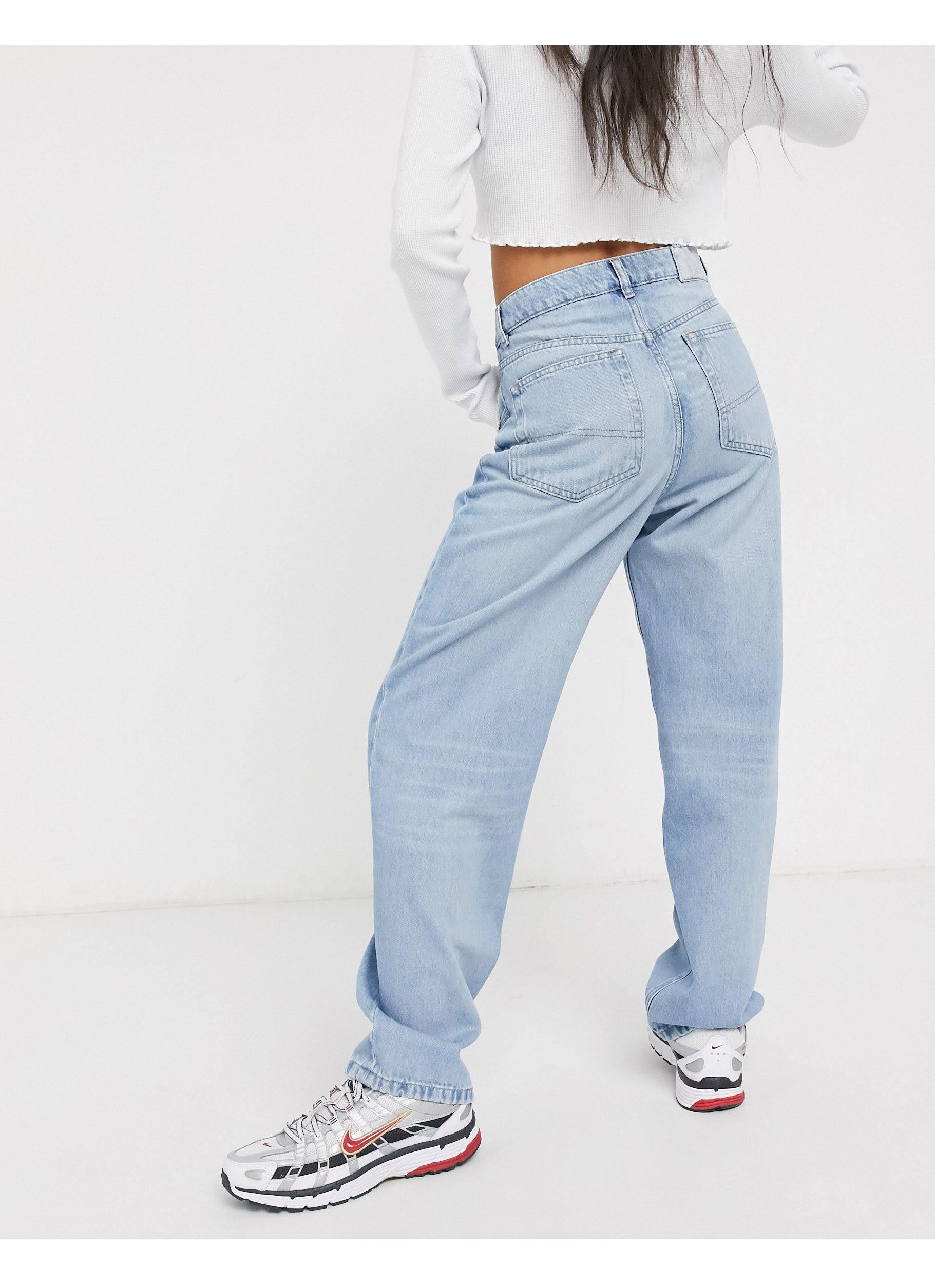 Collusion Denim X014 90s baggy Dad Jeans With Stepped Waist Band in Blue |  Lyst