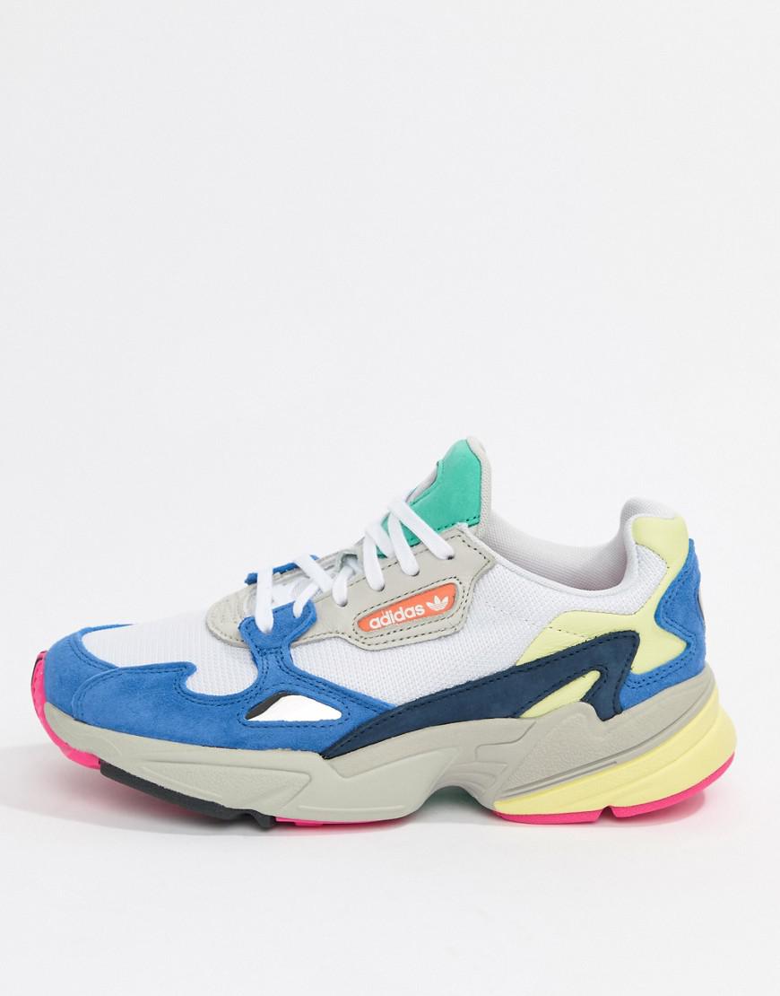 adidas originals falcon trainer in grey and mint