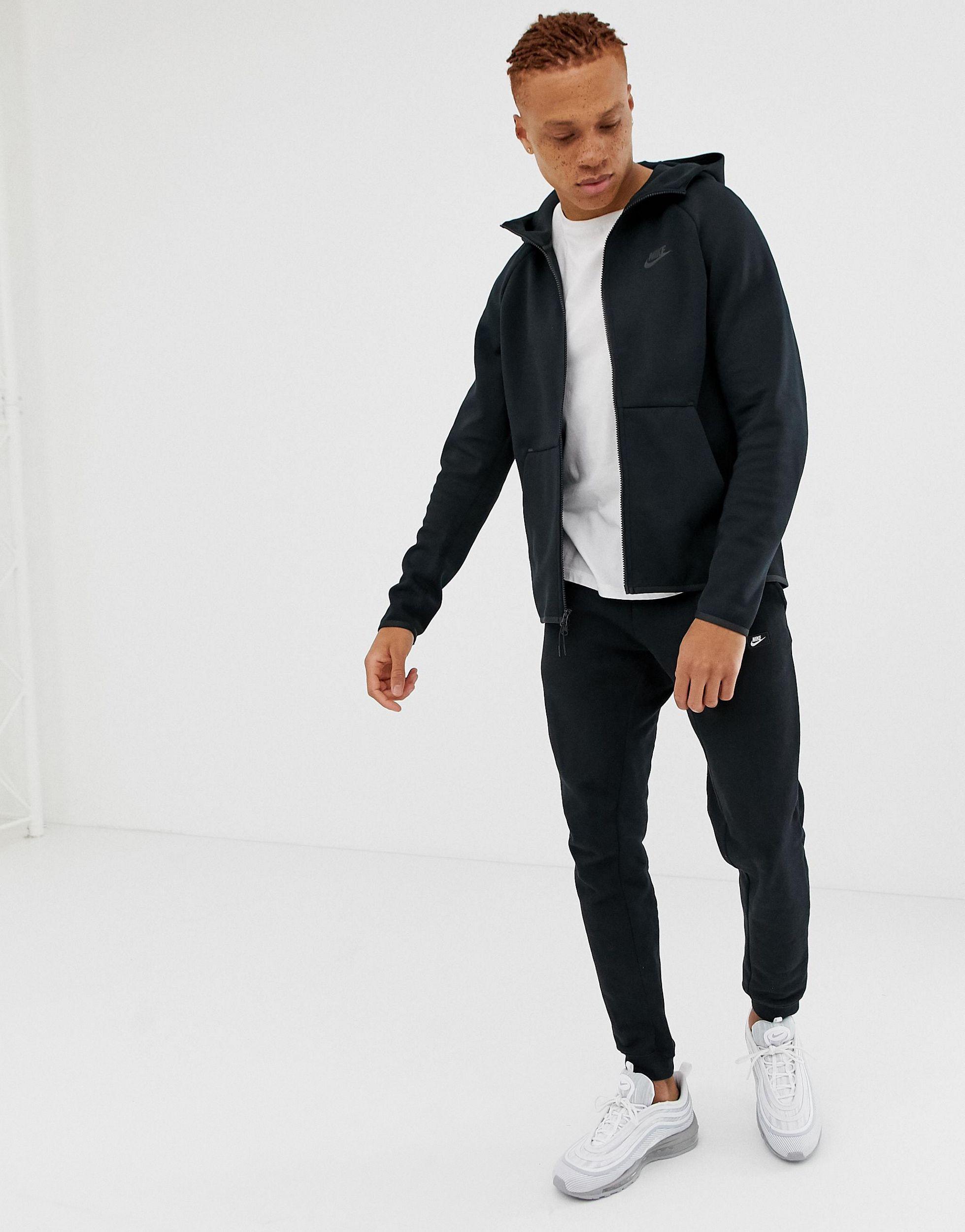 Nike Fullzip Tech Fleece Hoodie in Black for Men | Lyst