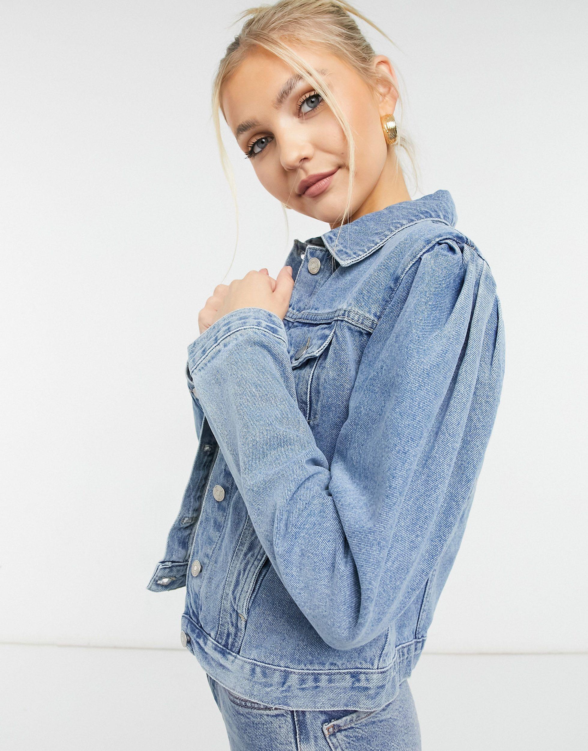 Giacca di jeans con maniche a sbuffo di Urban Bliss in Blu | Lyst