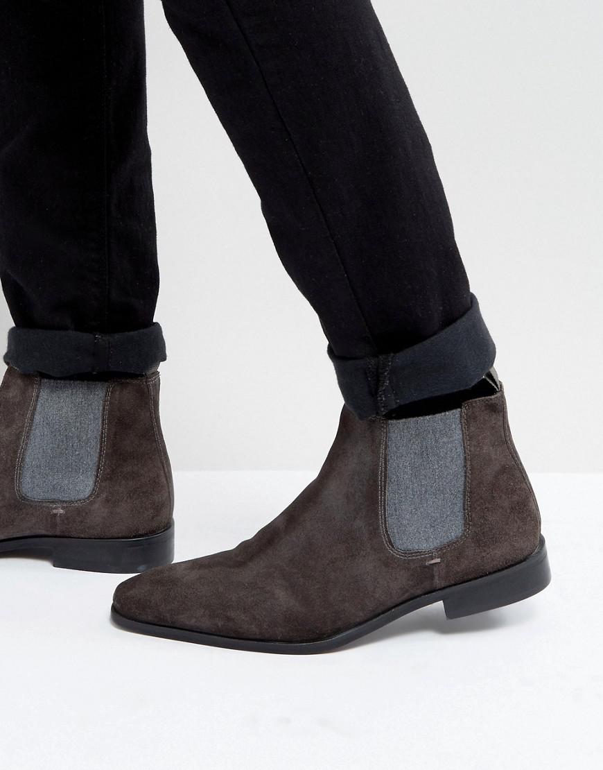charcoal grey chelsea boots