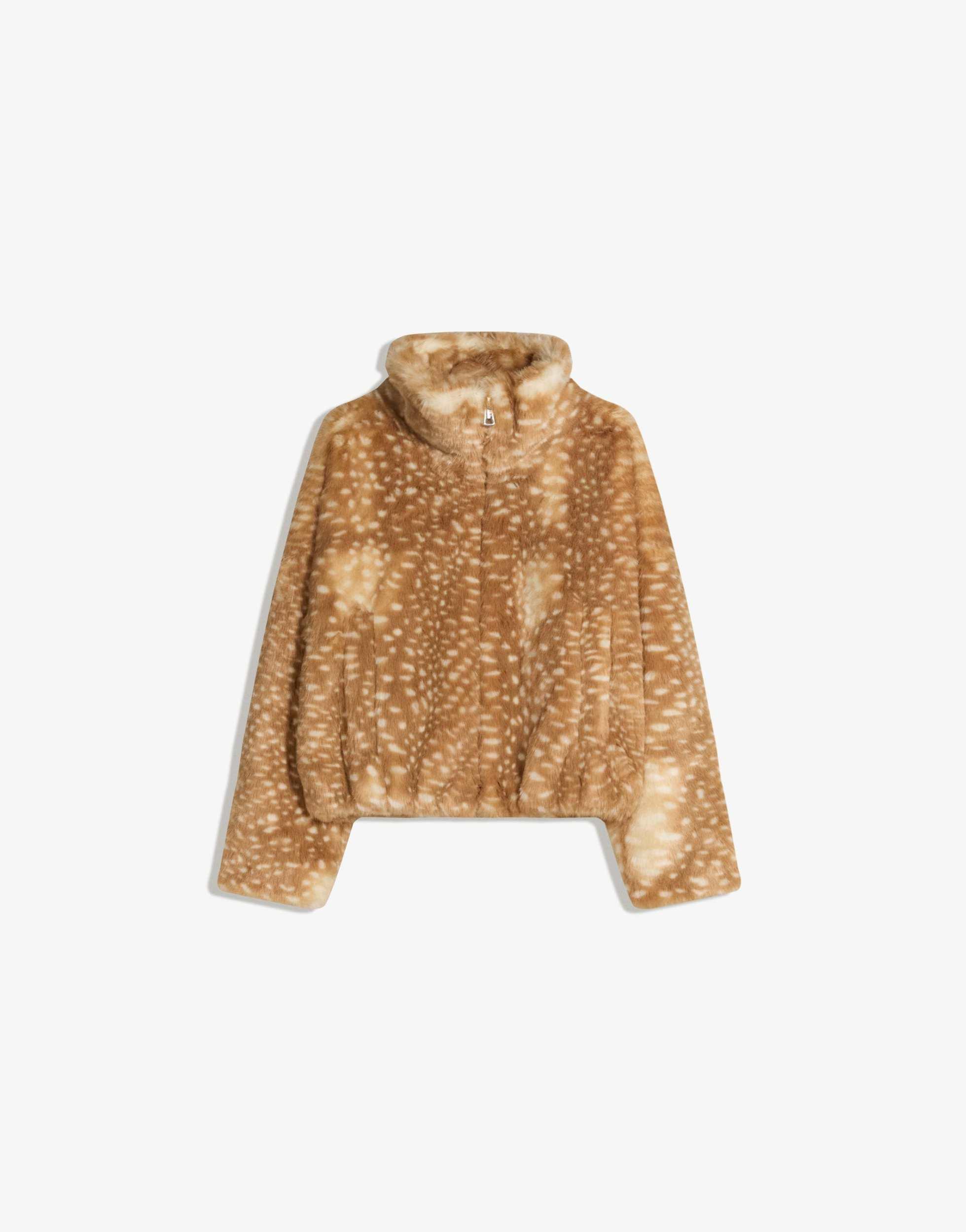 Leopard Bershka Pelzjacke Damen Bershka Jacken Ab 30 € Lyst AT