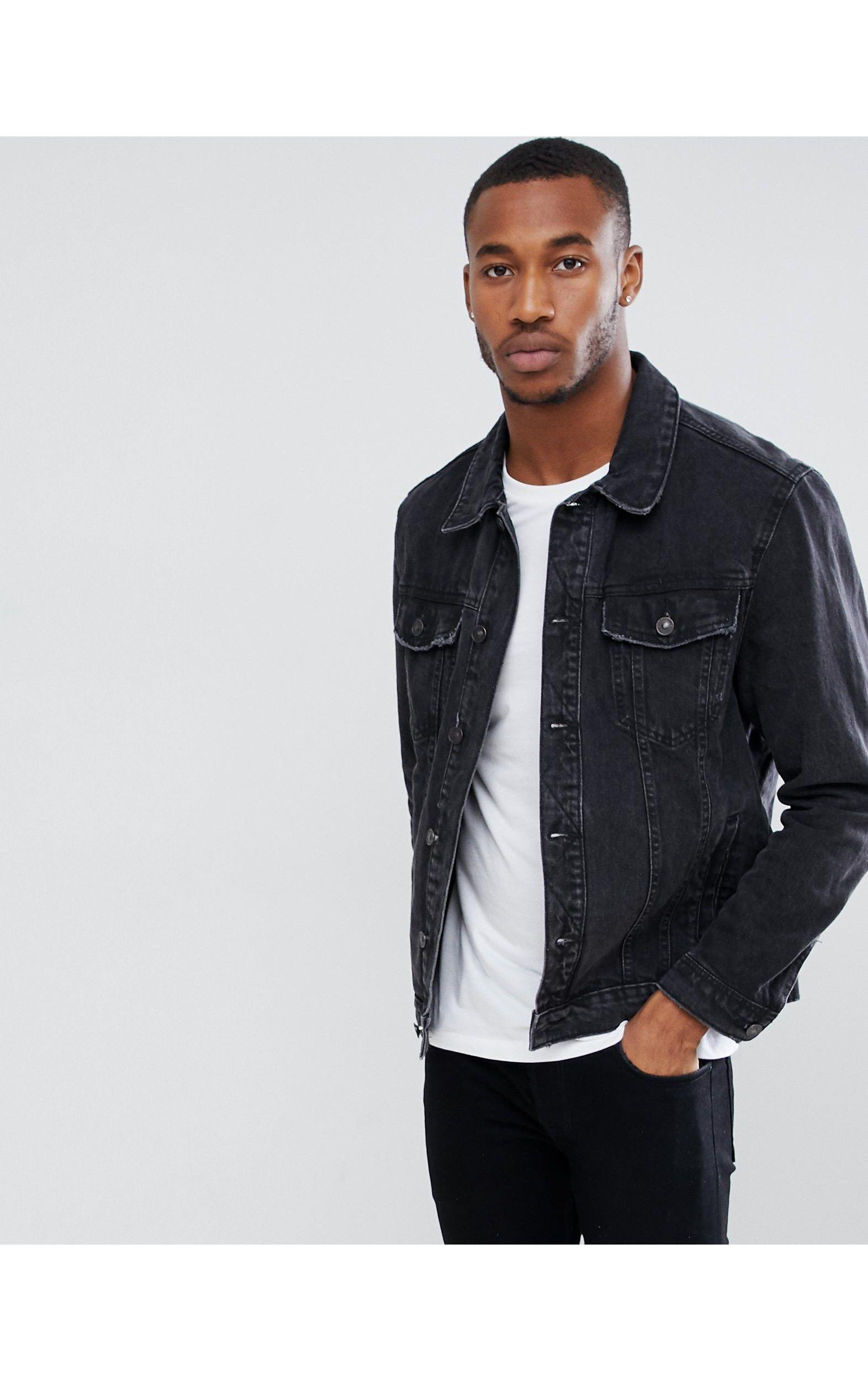 black denim jacket bershka