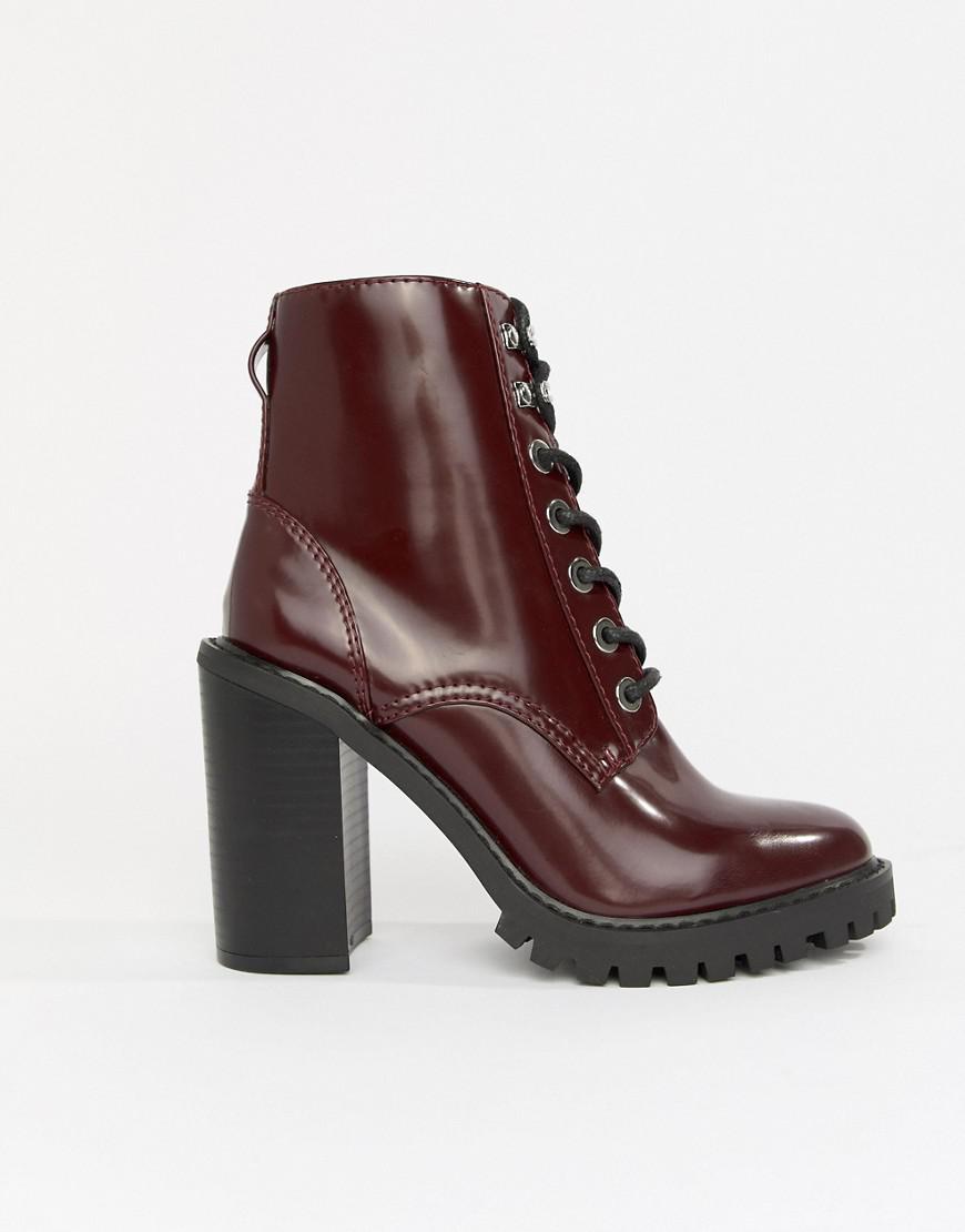 elm chunky lace up boots