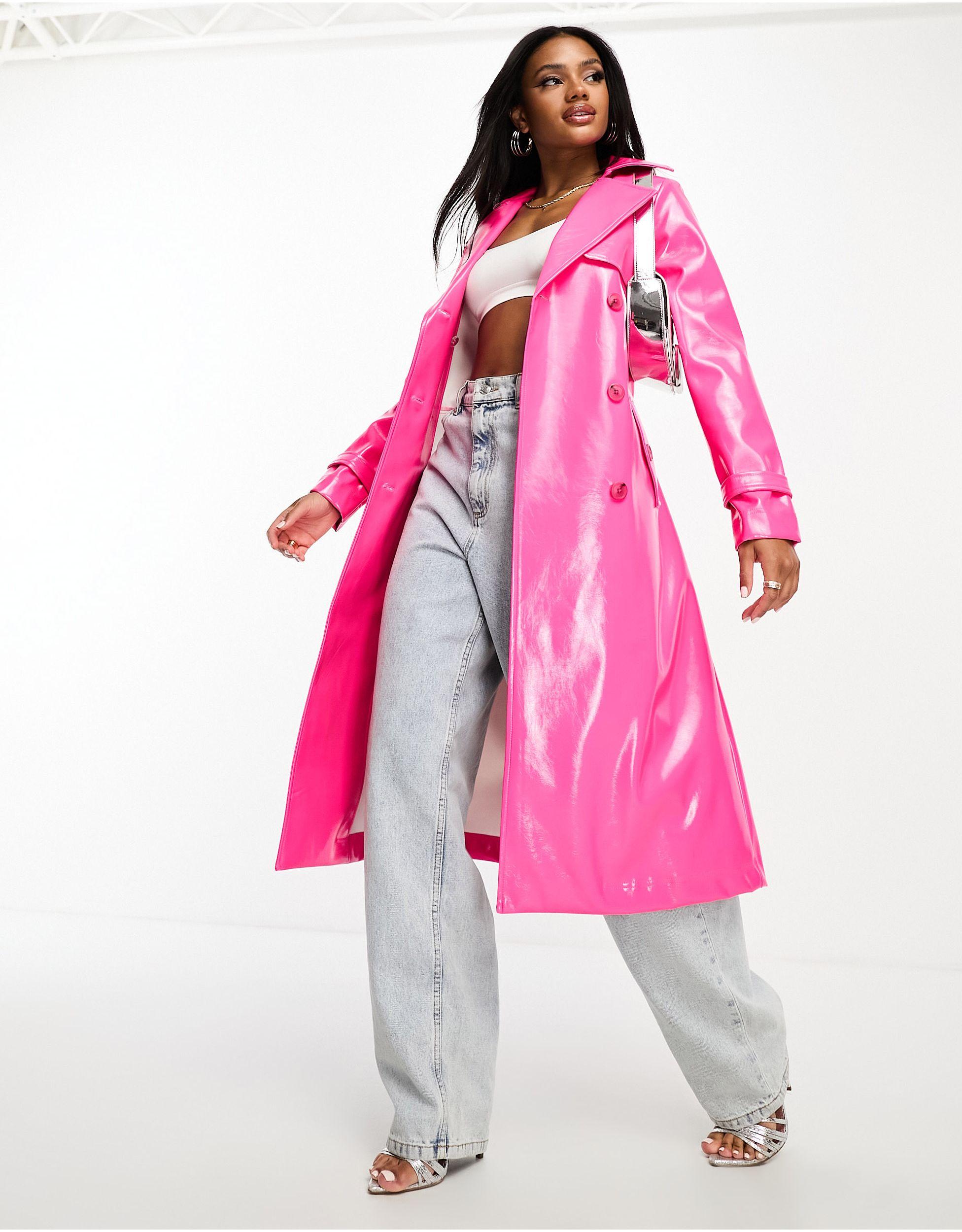 pink vinyl coat