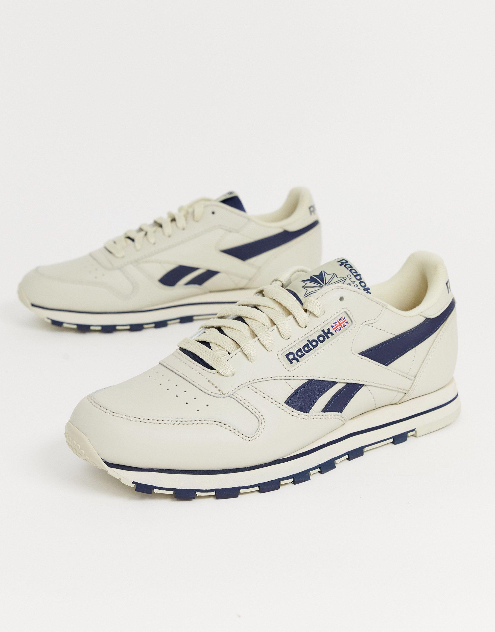 reebok mint classic leather trainer