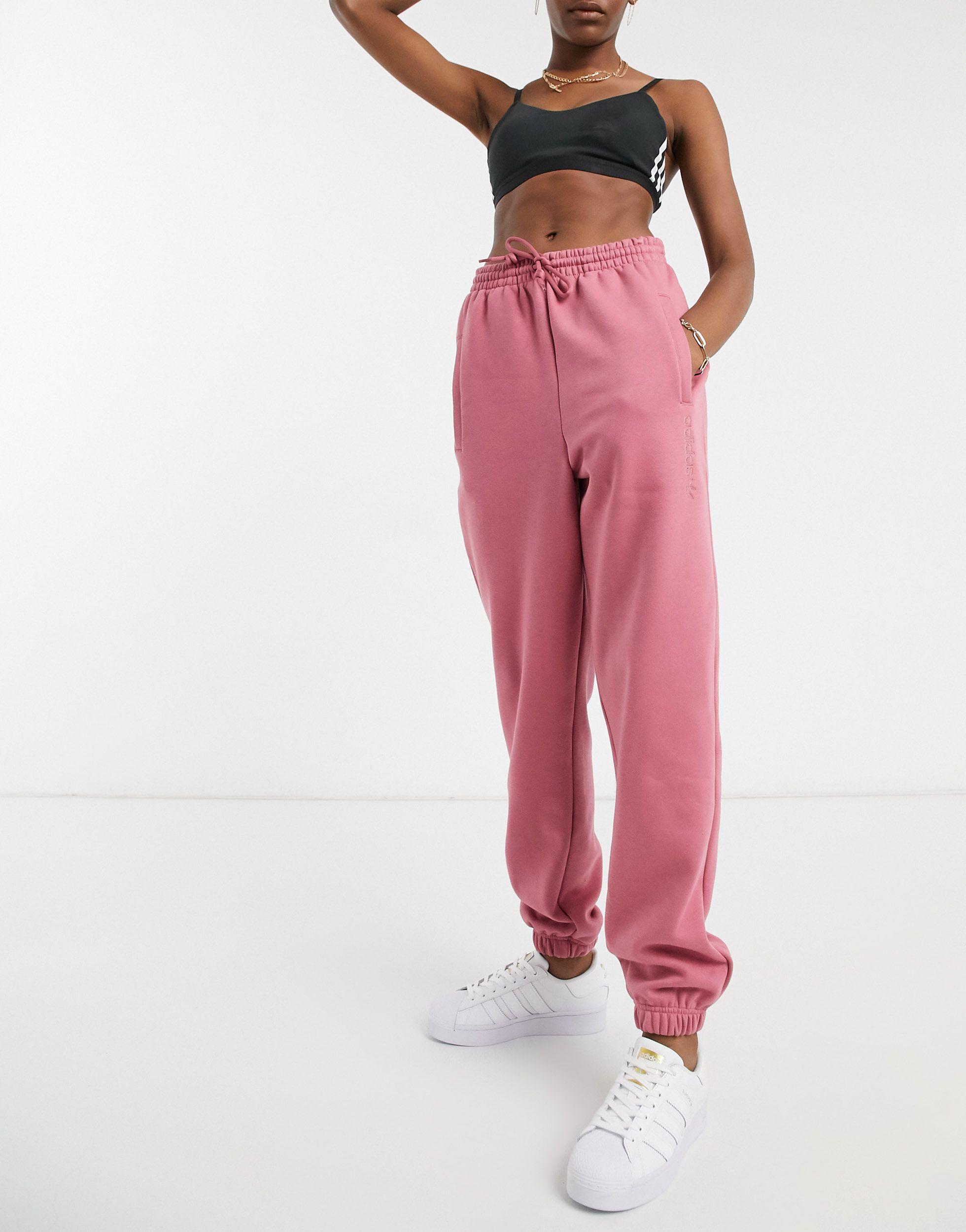 adidas Originals 'cosy Comfort' Oversized joggers in Pink | Lyst