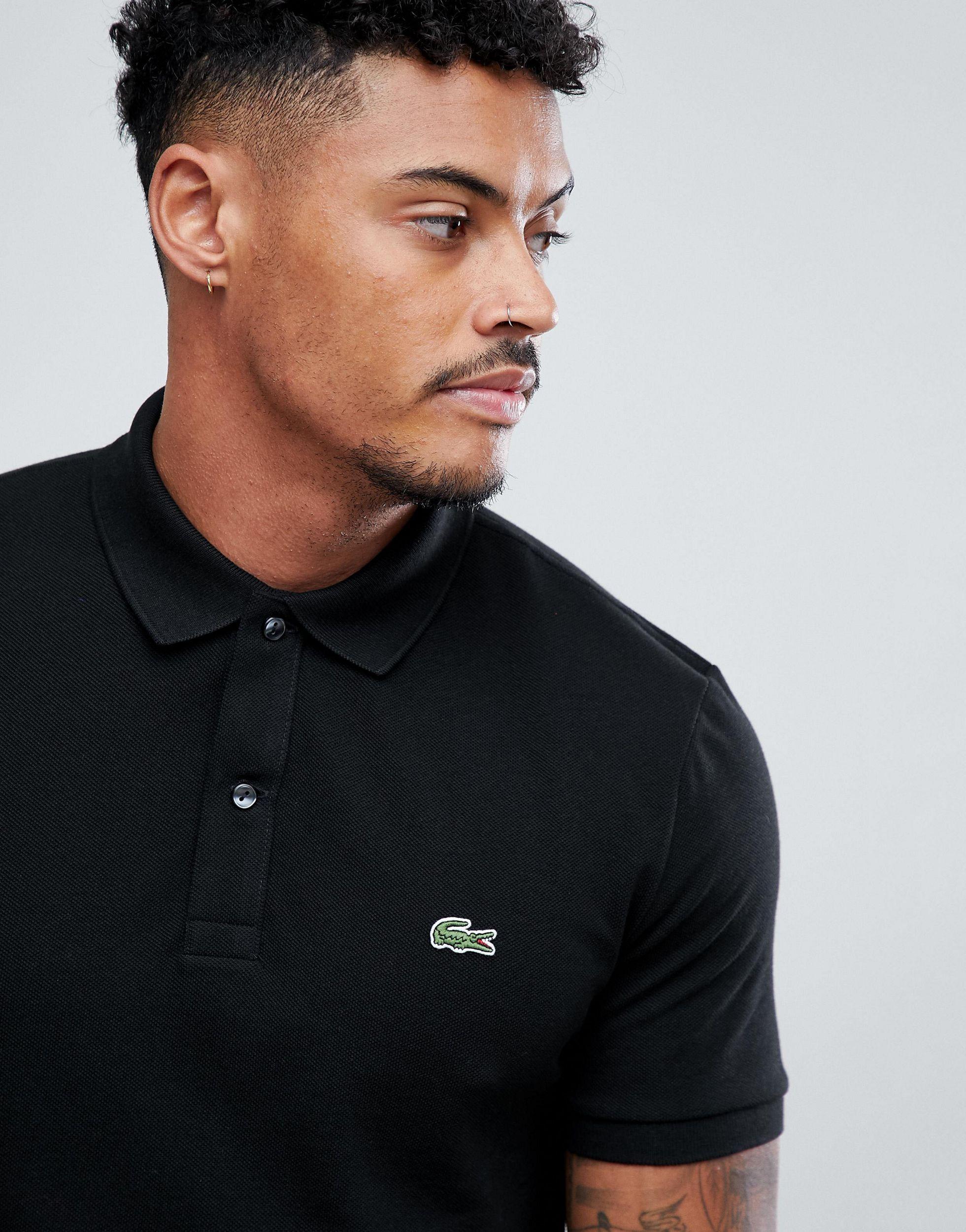 Lacoste Pique Polo in Black for Men | Lyst UK