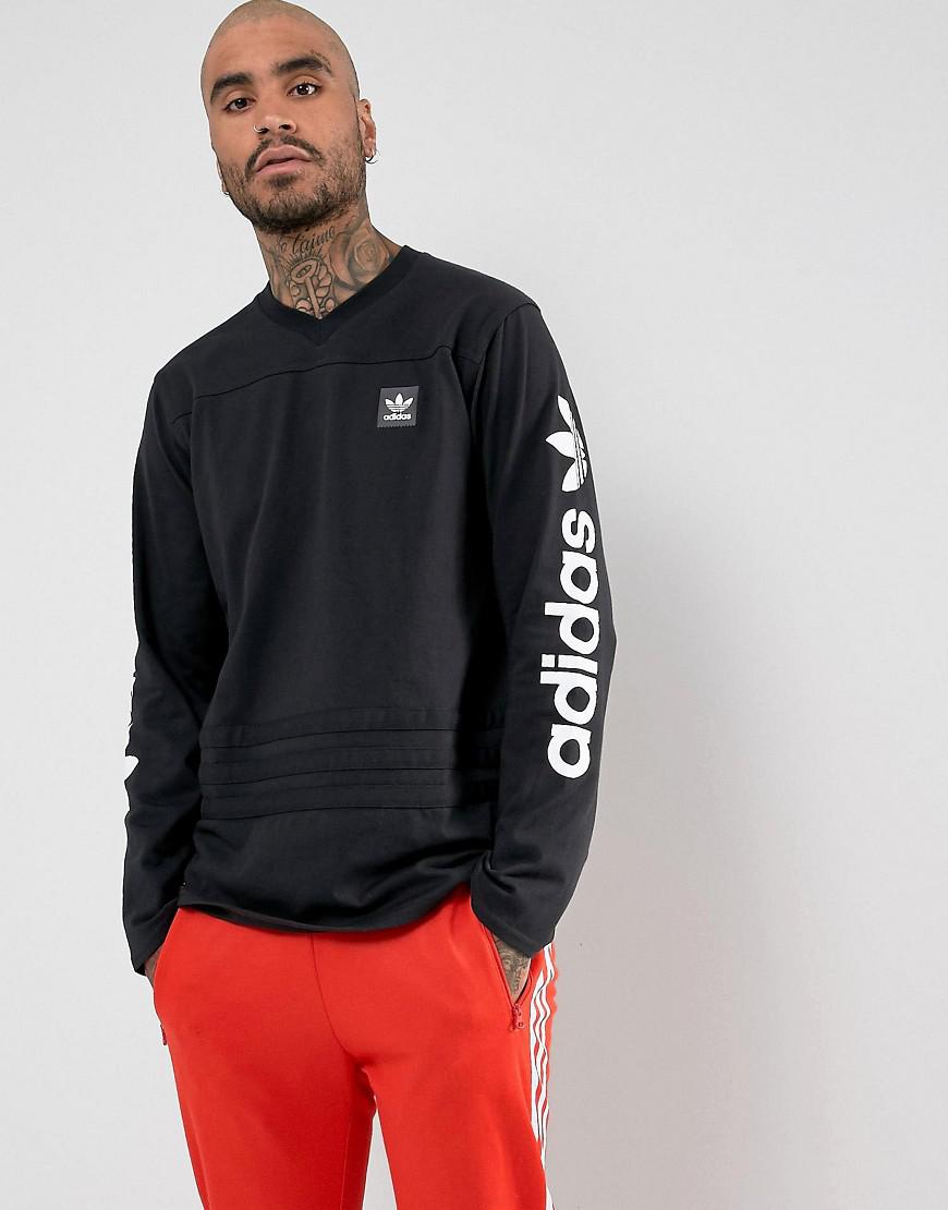 adidas originals arm print sweatshirt