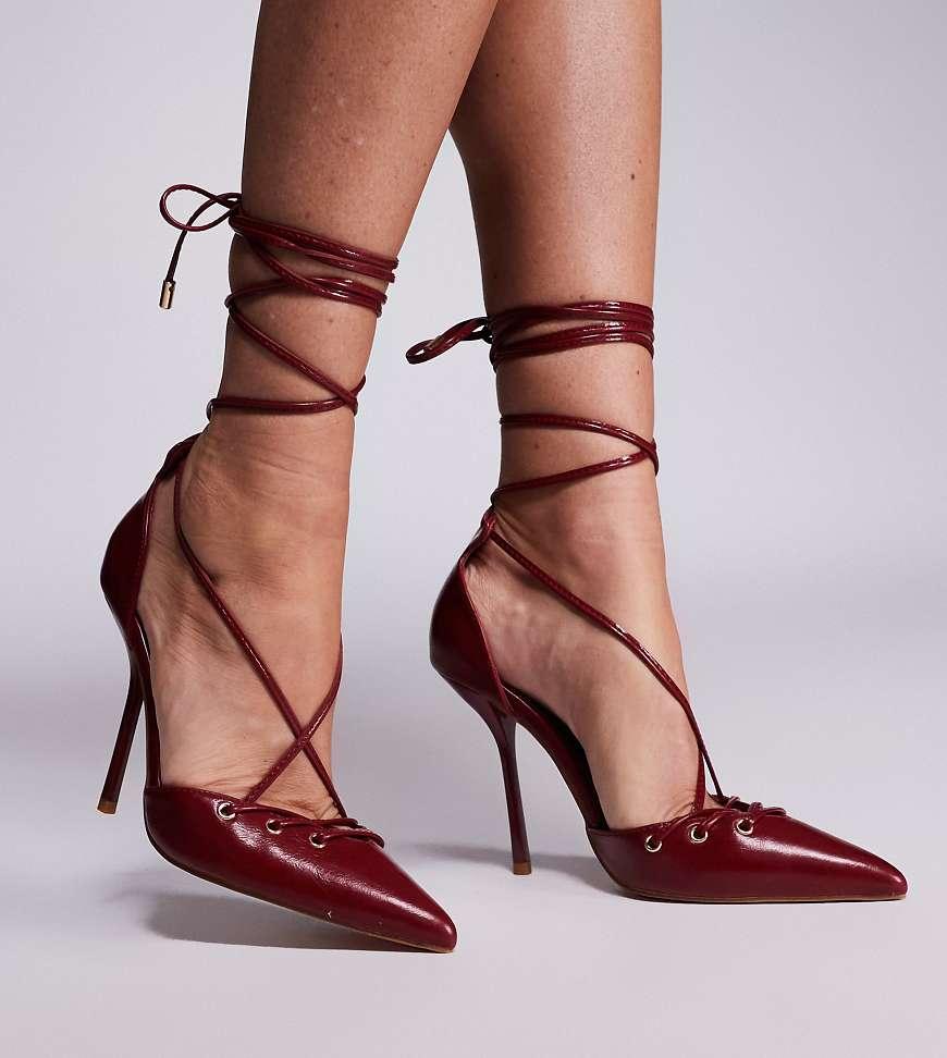 SIMMI Simmi London Onix Wide Fit Pointed Toe Heeled Shoes With Tie