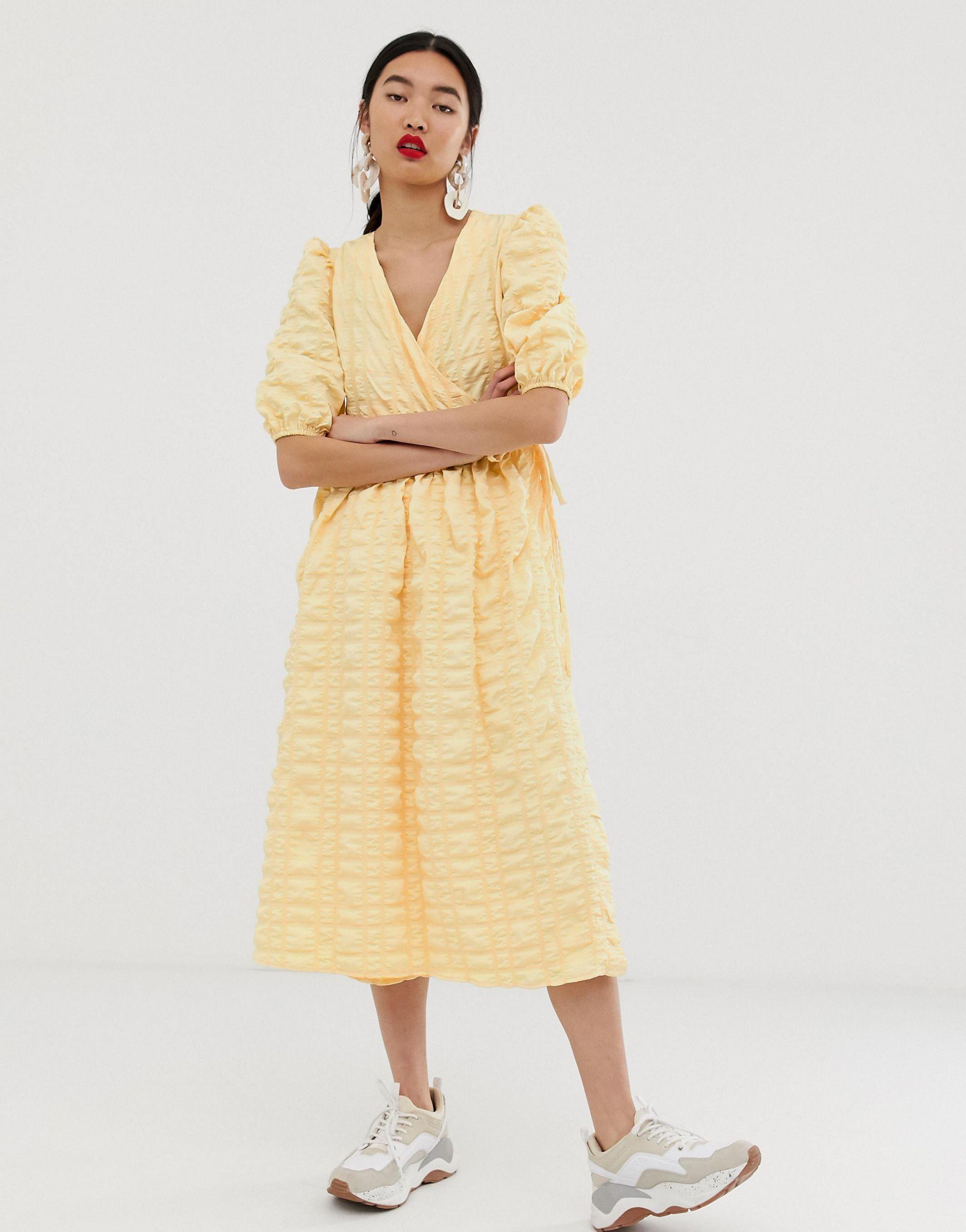 smock wrap dress