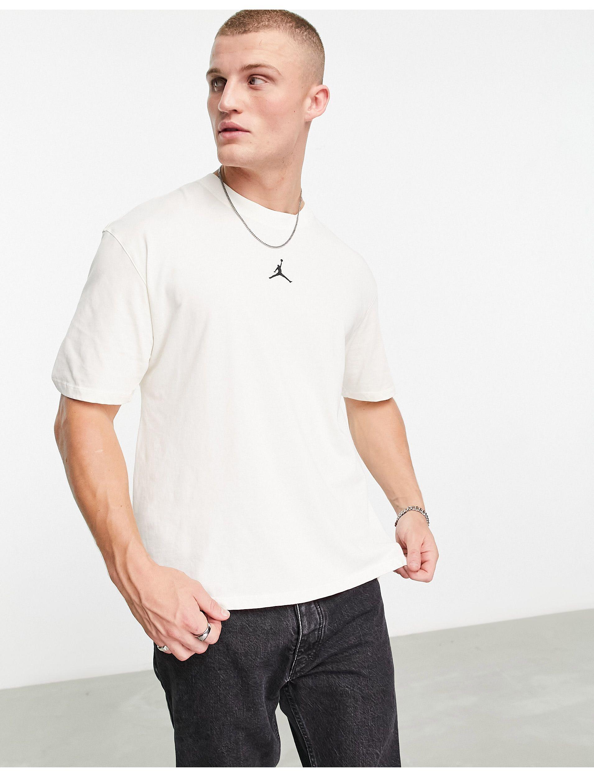 Nike Jumpman Centre Logo T-shirt in White for Men | Lyst UK
