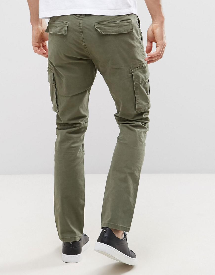 Only & Sons Cargo Pant In Slim Fit in Green for Men | Lyst