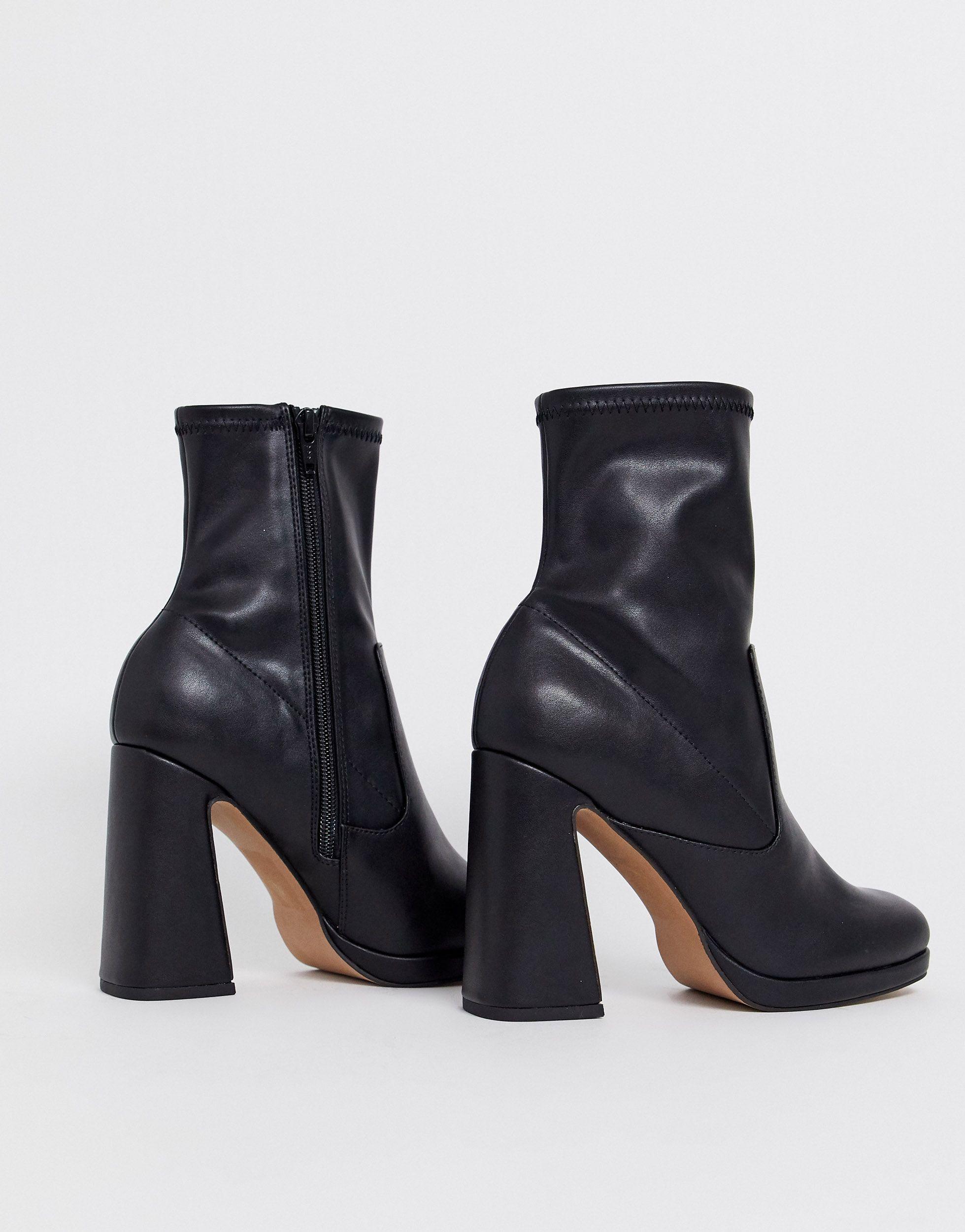 black platform boots asos