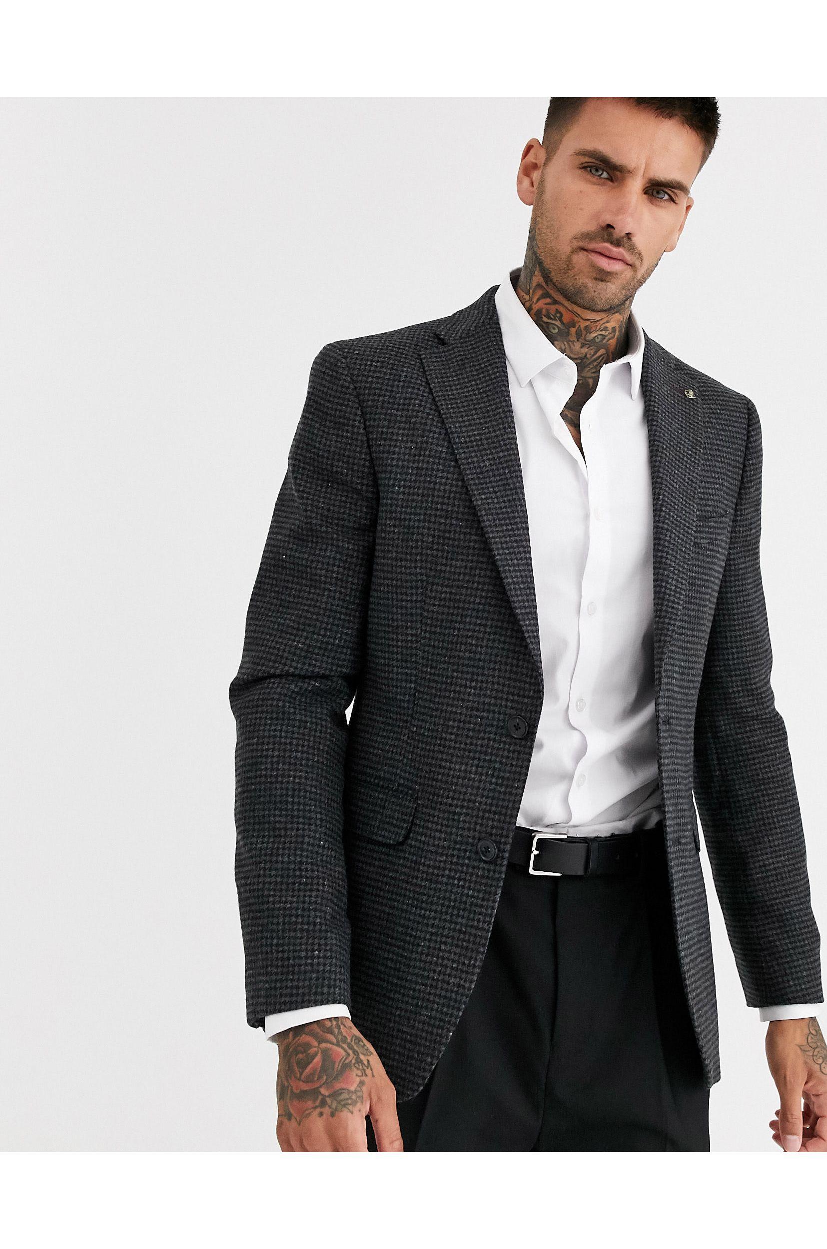 burton grey blazer