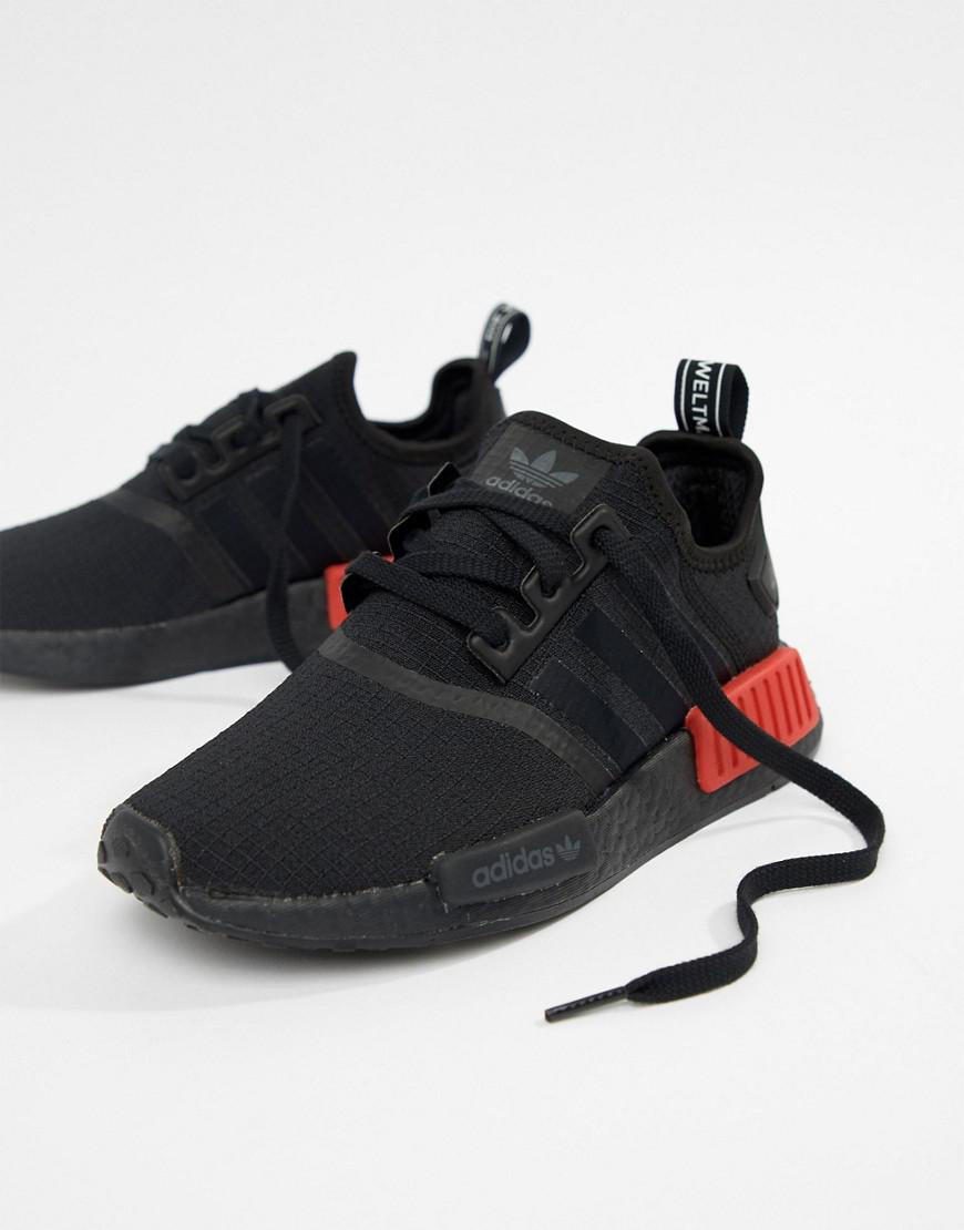 adidas nmd r1 black and red
