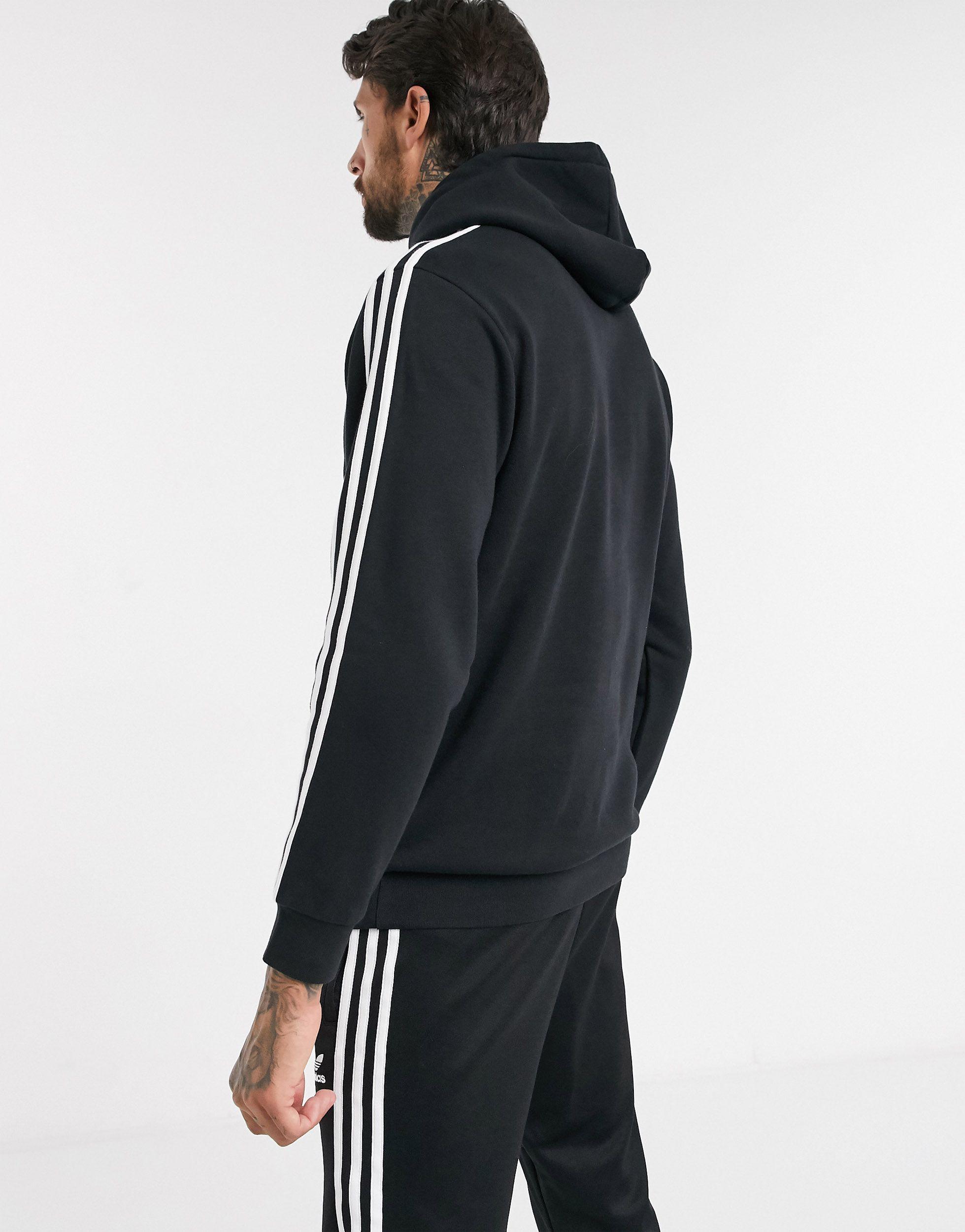 adidas Originals 3-stripes Zip Hoodie for Men | Lyst