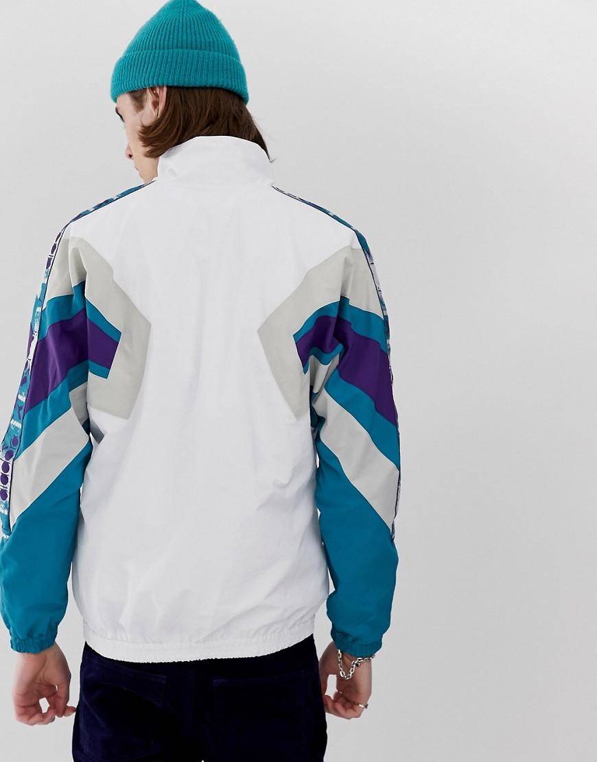 Diadora Retro Track Jacket Mvb in White for Men | Lyst