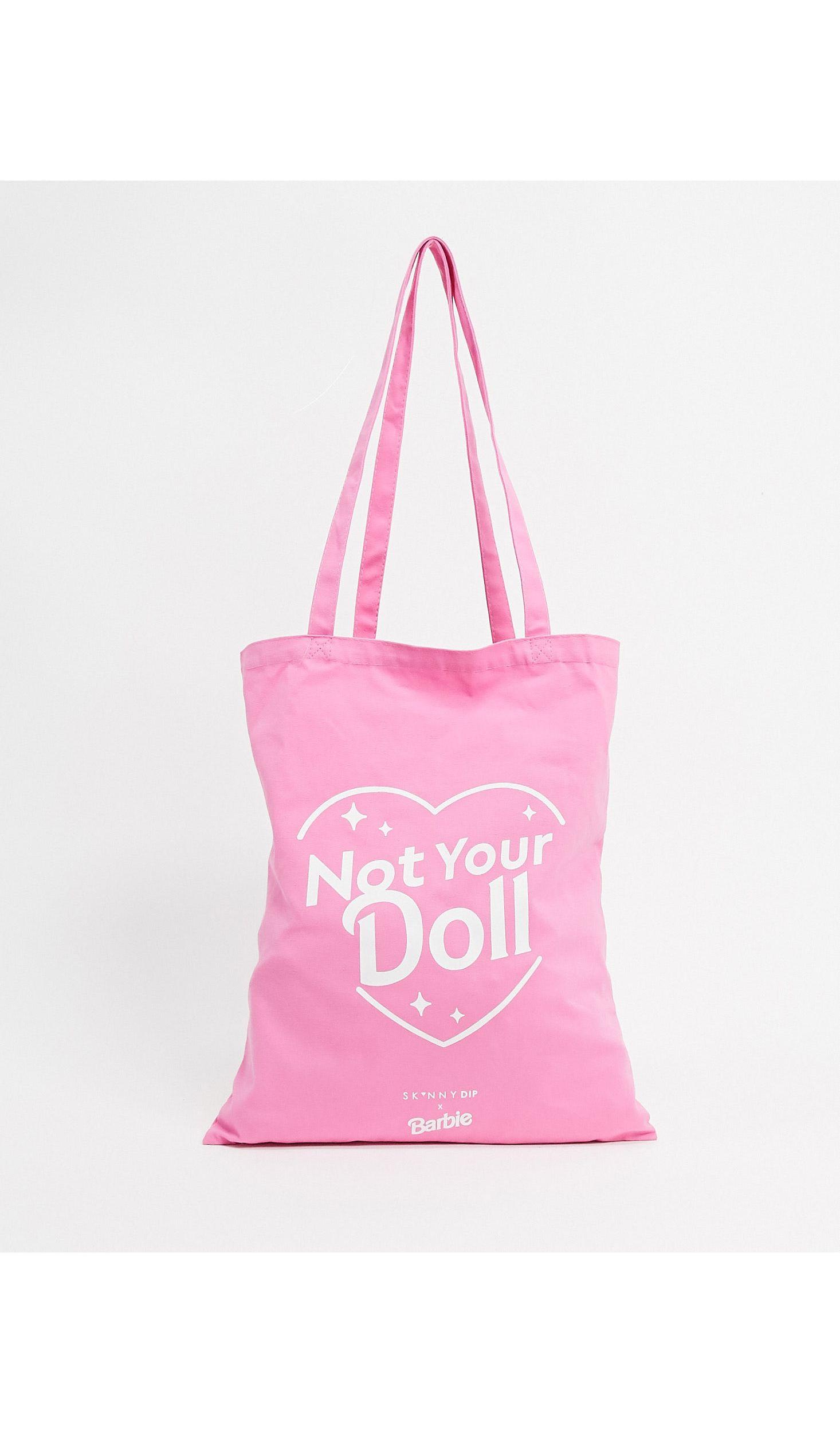 Barbie - tote bag en toile avec inscription not your doll Skinnydip London  en coloris Rose | Lyst