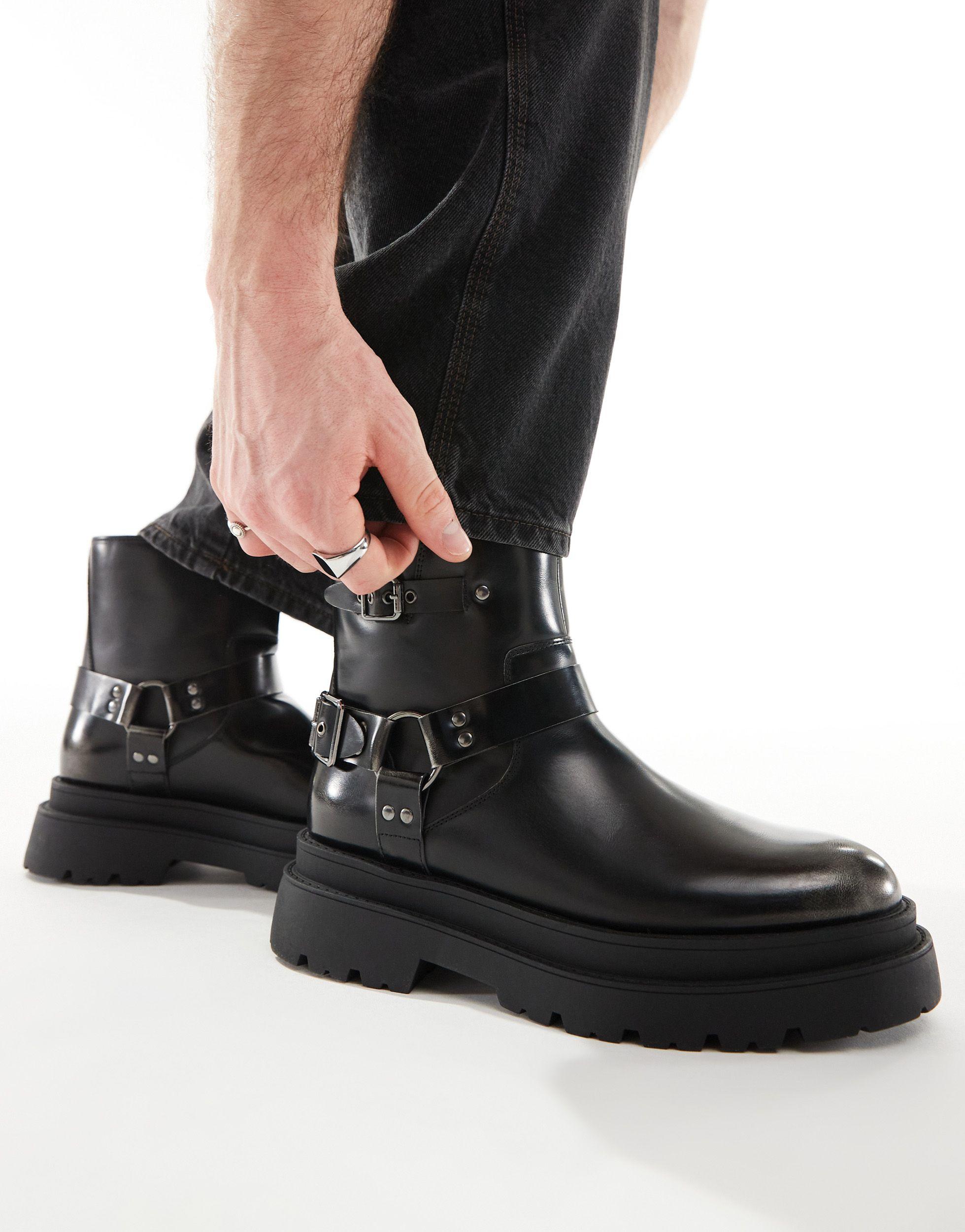 Horseride biker-style boots