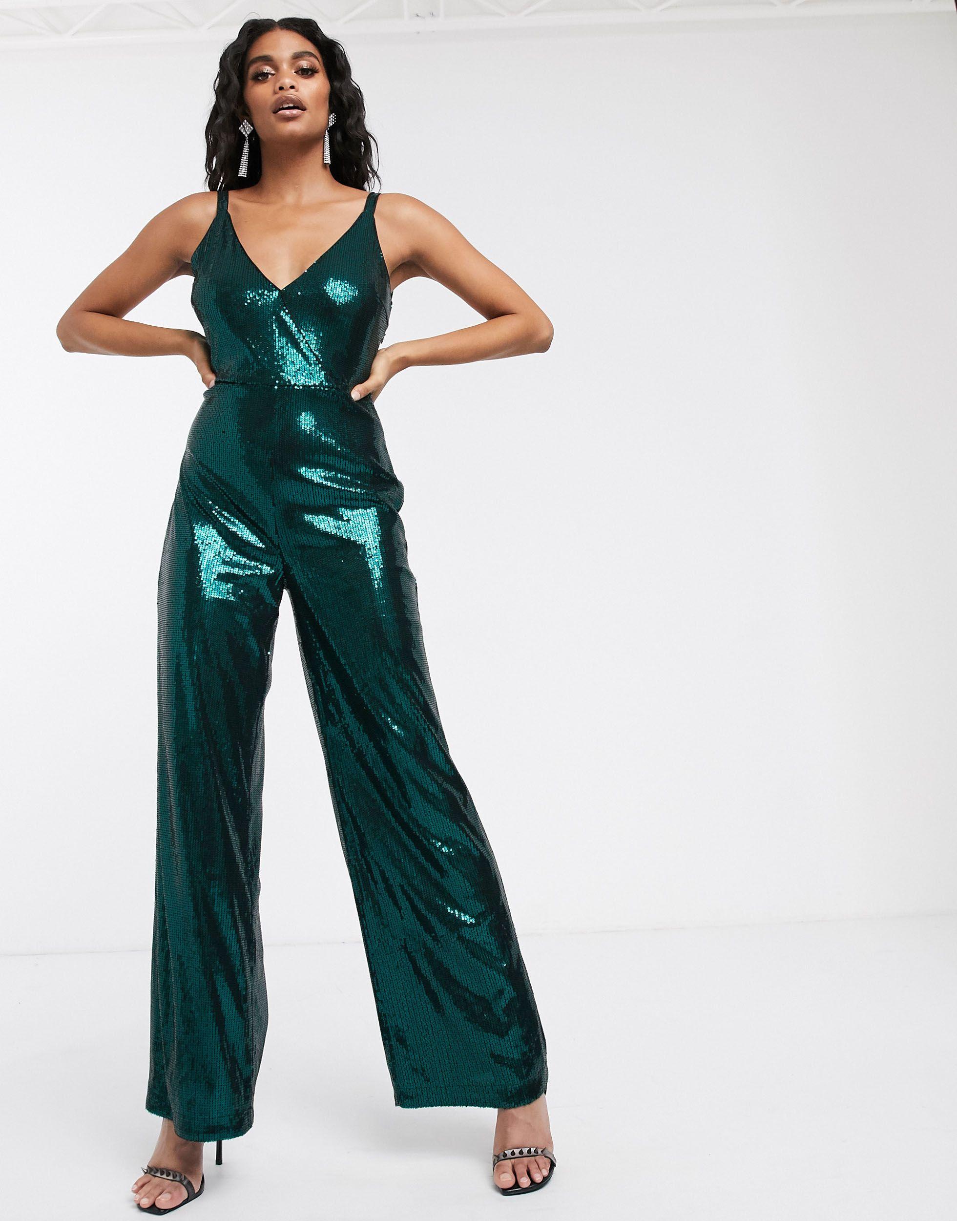 Ivyrevel Sequin Jumpsuit in Green | Lyst