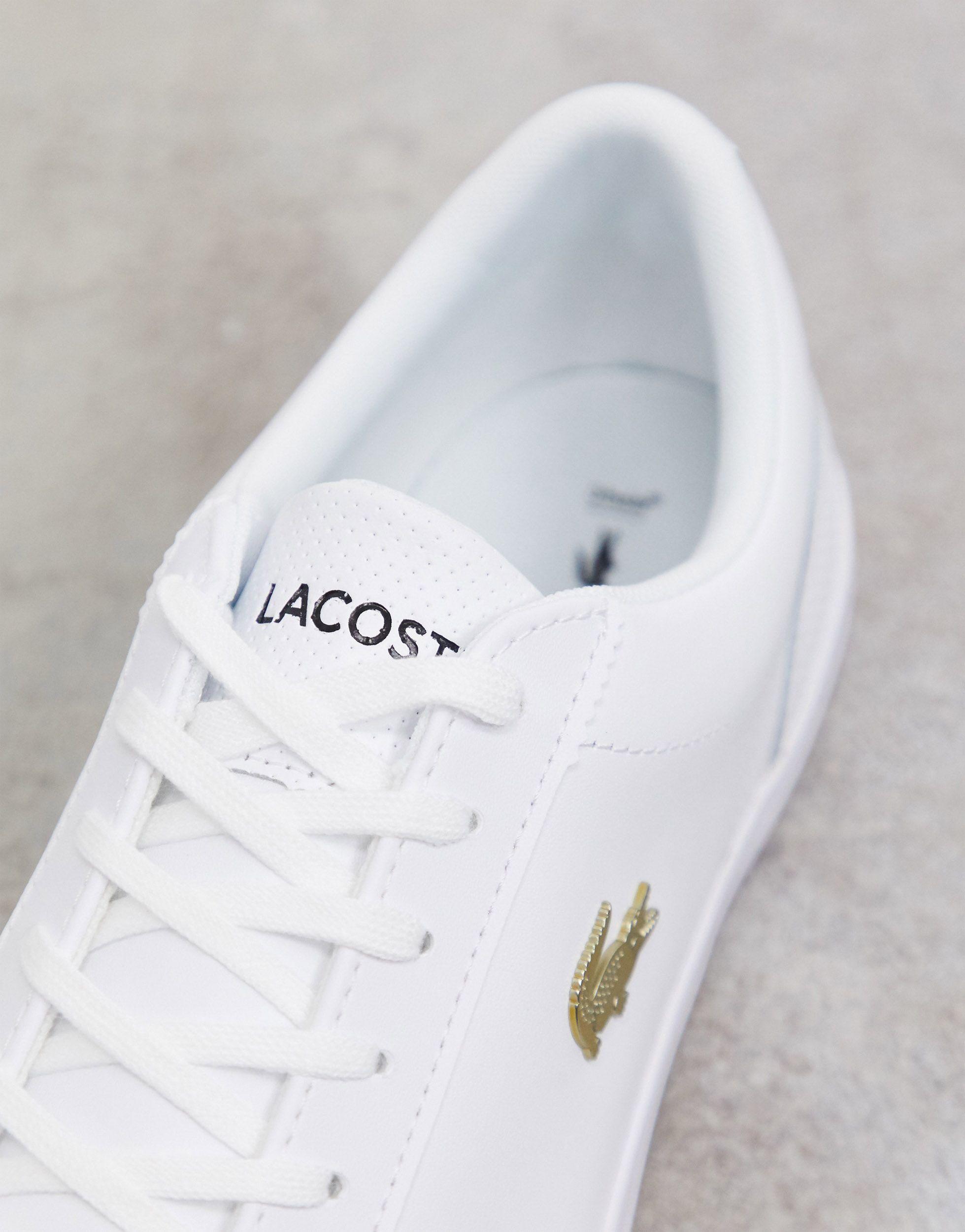 Lacoste Lerond Gold Croc Sneakers in White for Men Lyst UK