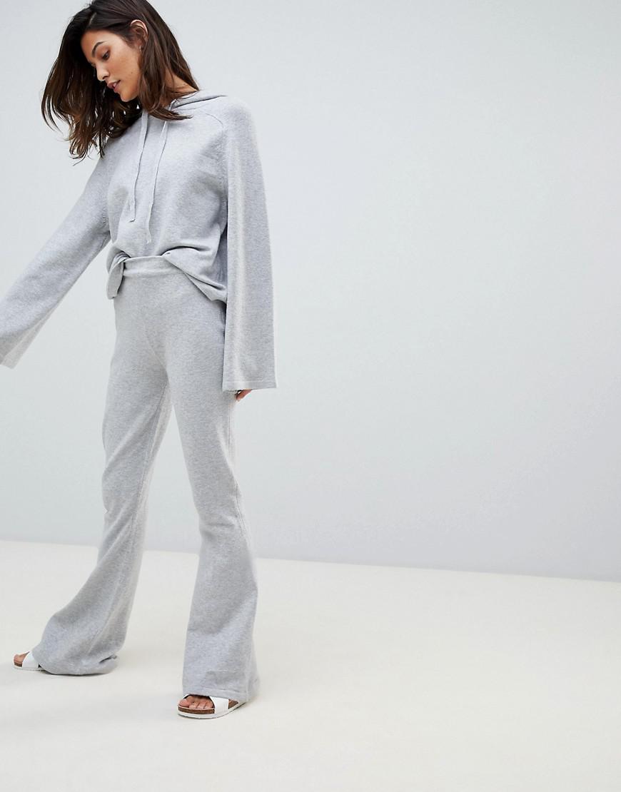 grey flared joggers