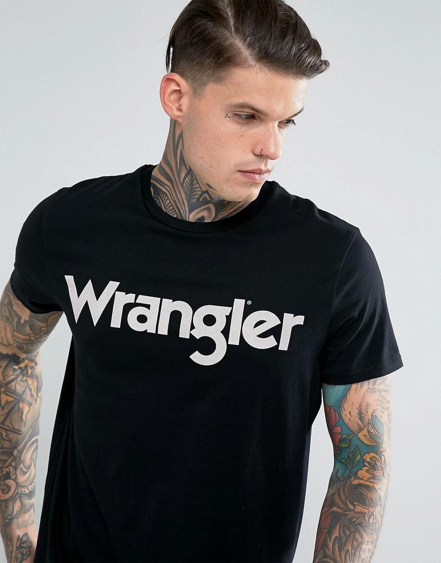 Wrangler Logo T-shirt in Black for Men | Lyst