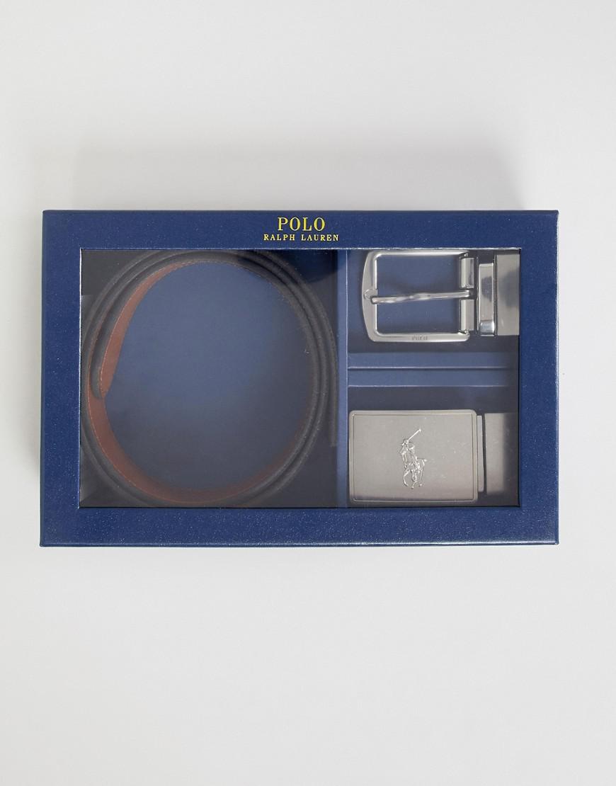 Coffret cadeau avec ceintures en cuir 2 boucles, boucle et plaque Polo  Ralph Lauren pour homme en coloris Noir | Lyst