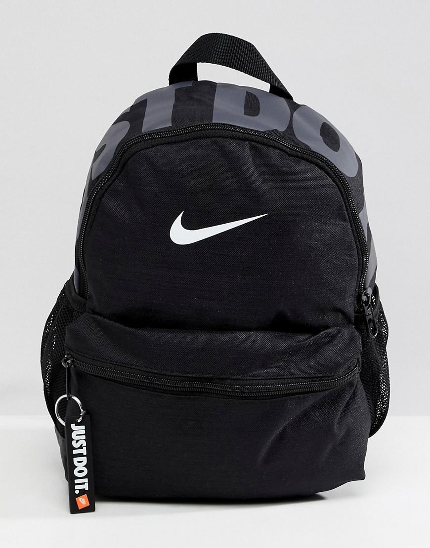 Nike black just do it logo mini backpack outlet