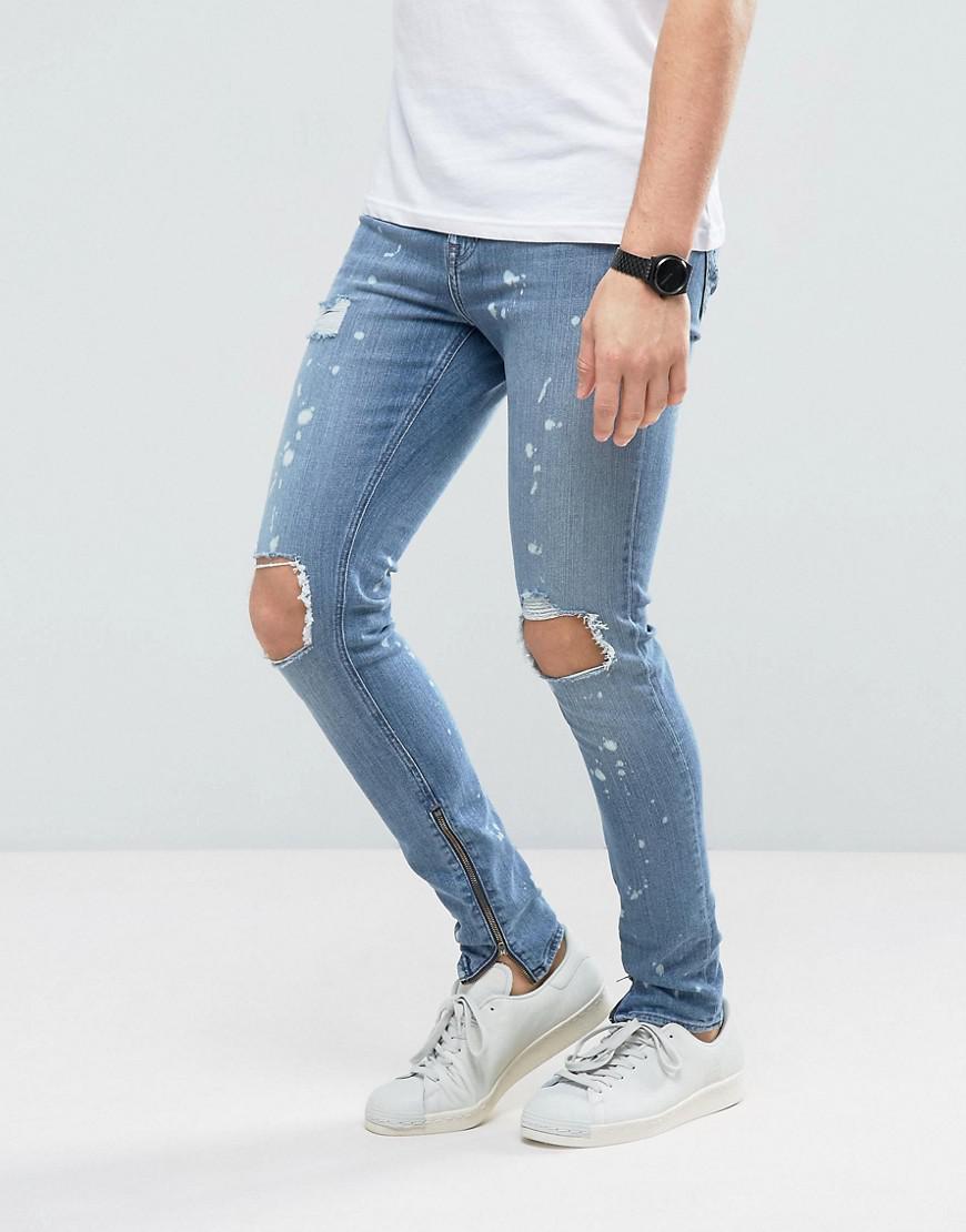 jeans with rips on the side