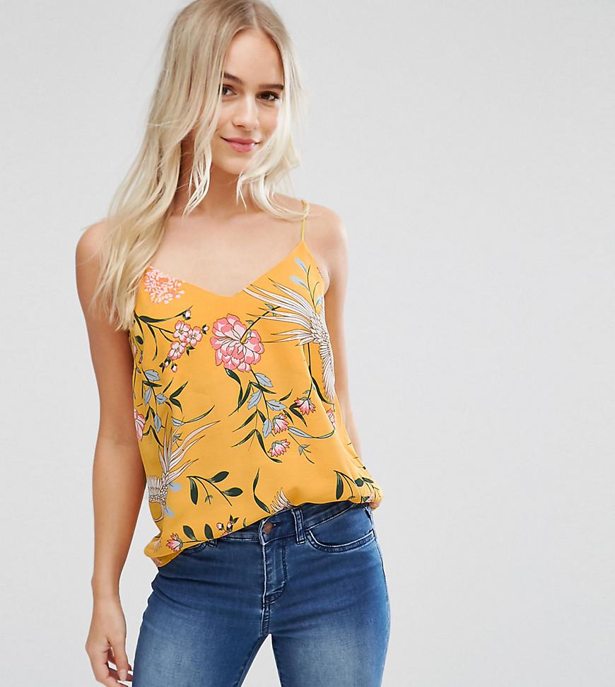 yellow floral cami top