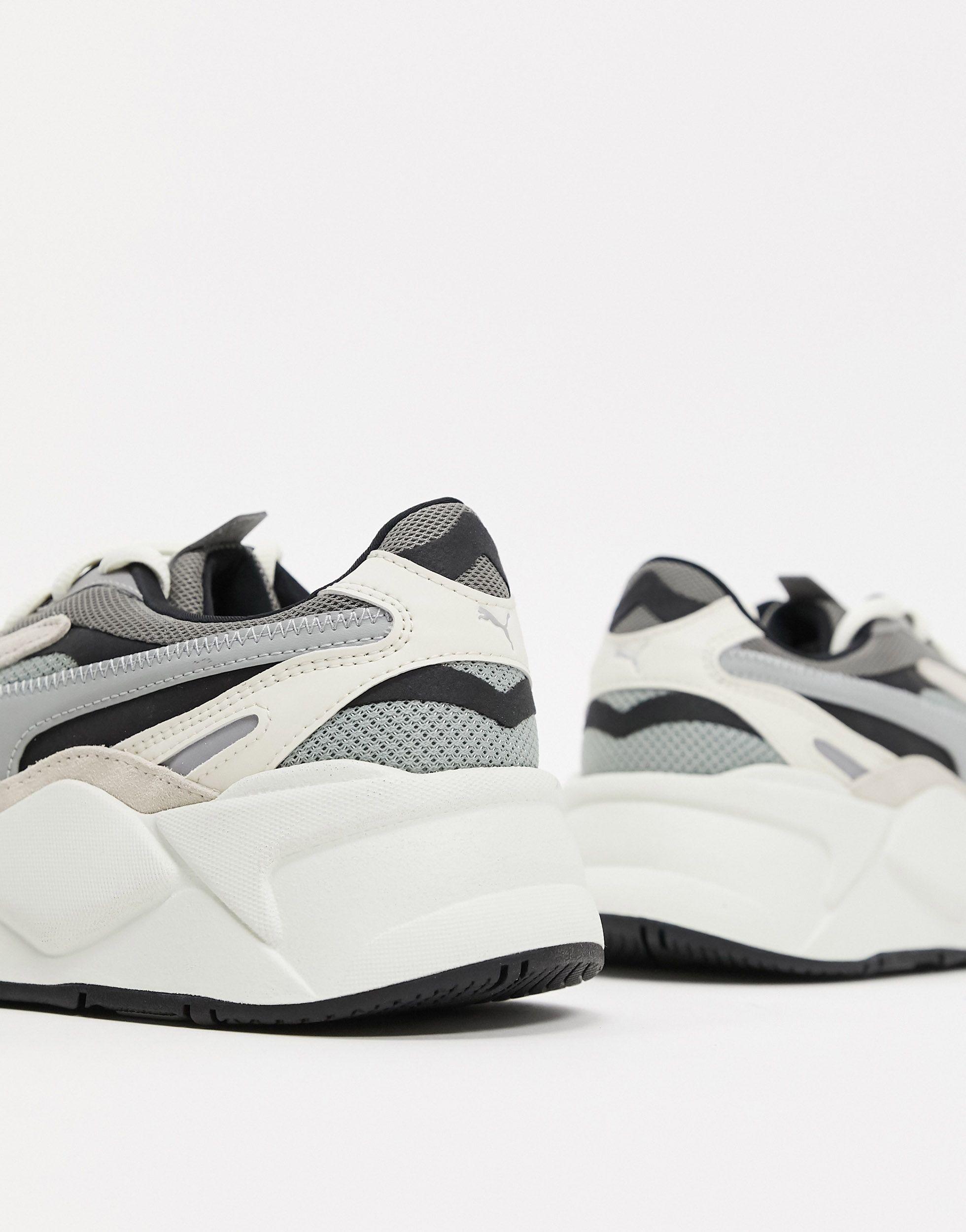 PUMA Rs-x3 Puzzle Limestone Whisper White Sneaker for Men | Lyst