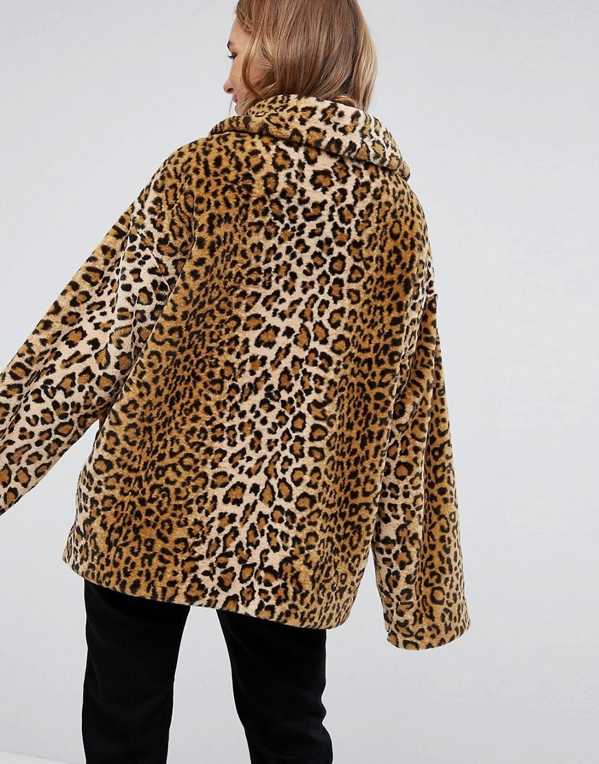 monki faux fur jacket