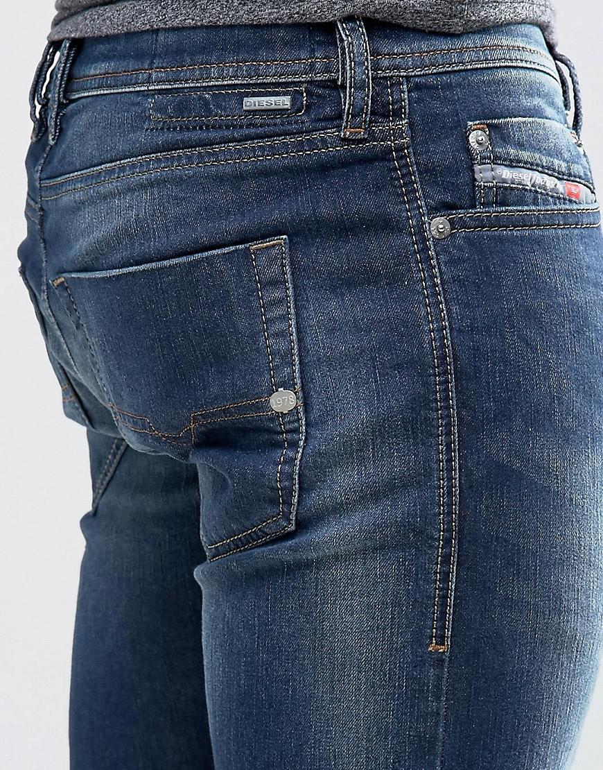 DIESEL Denim Tepphar Skinny Jeans 0853r Mid Wash in Blue for Men - Lyst
