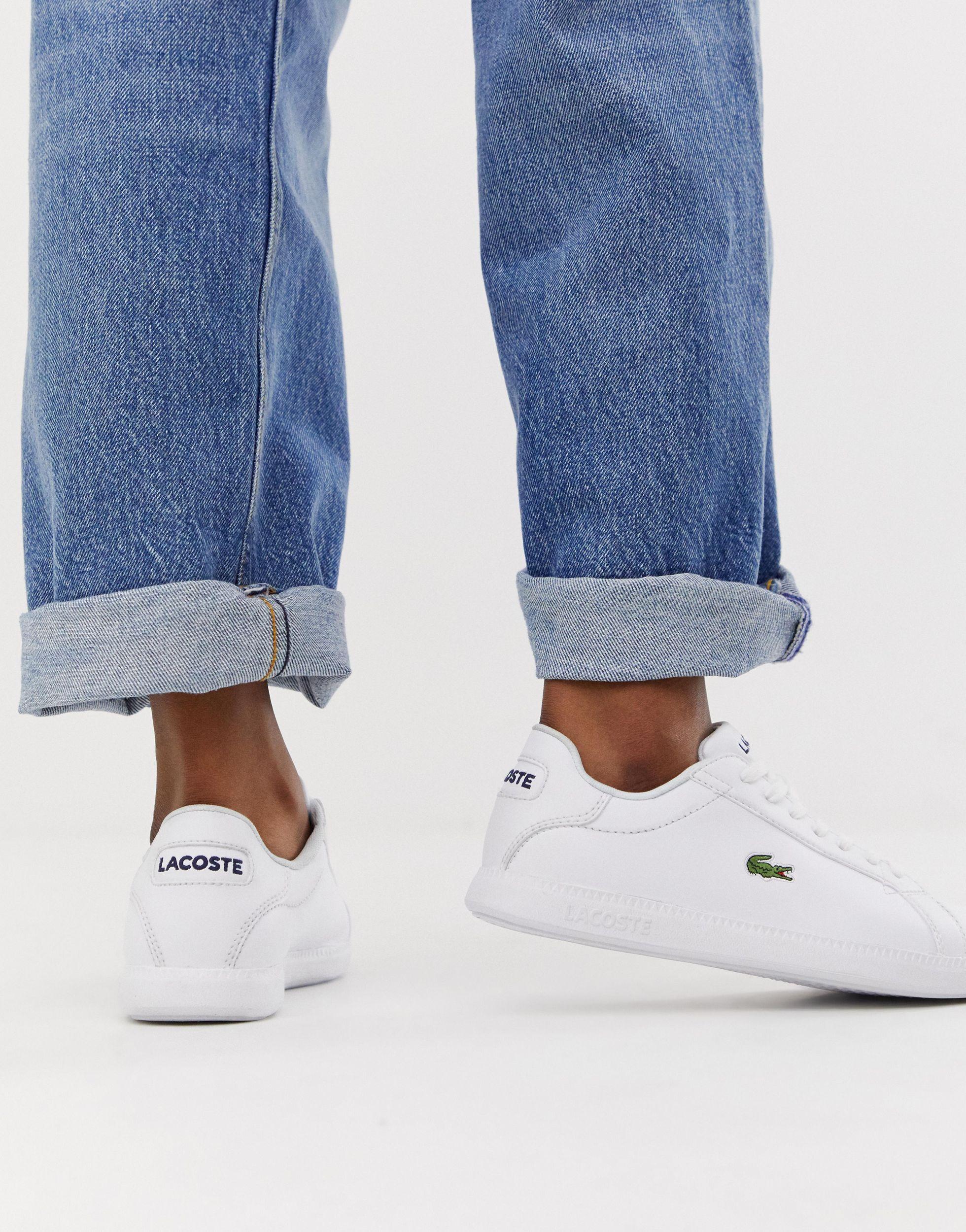 Lacoste Straightset Bl1 Spw Trainers in White - Save 44% | Lyst