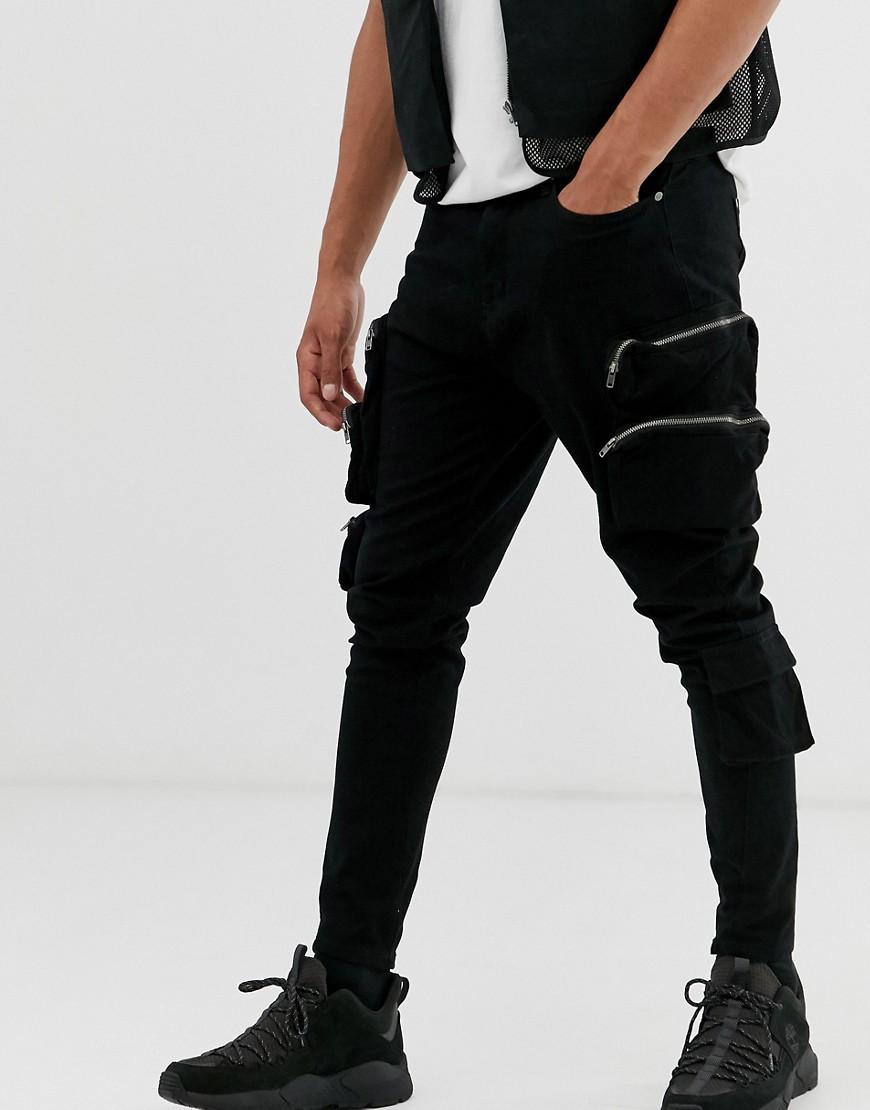 all black cargo pants