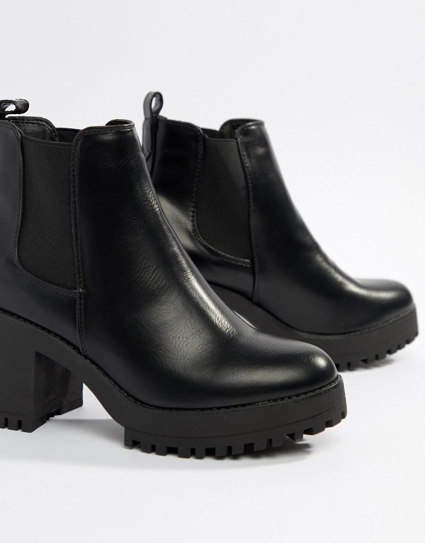 chunky black bootie