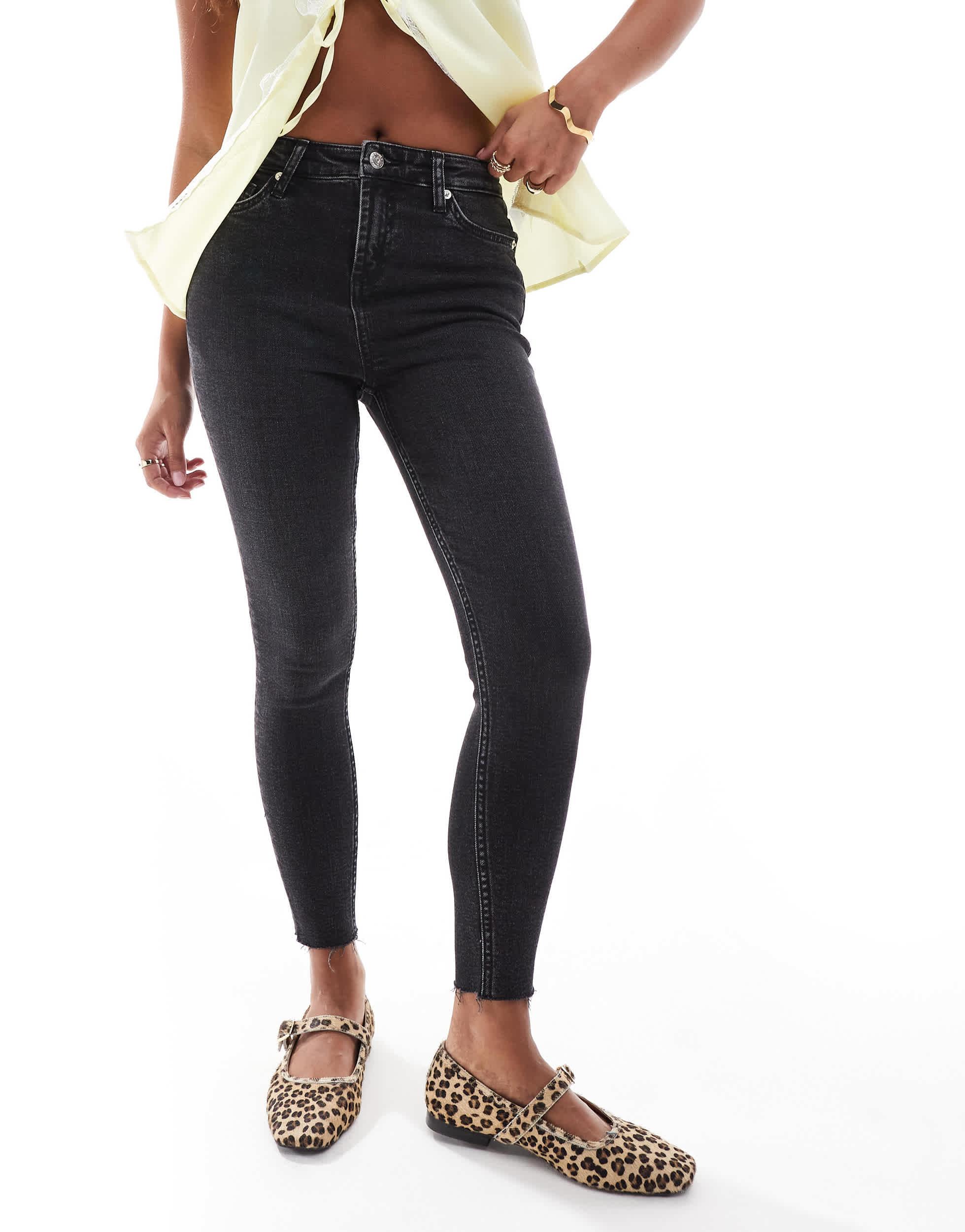 Jean Skinny Miss Selfridge Femme Taille 12, Jambe 30, Couleur Lilas Délavé - Coton Denim, Occasion Très Bon état